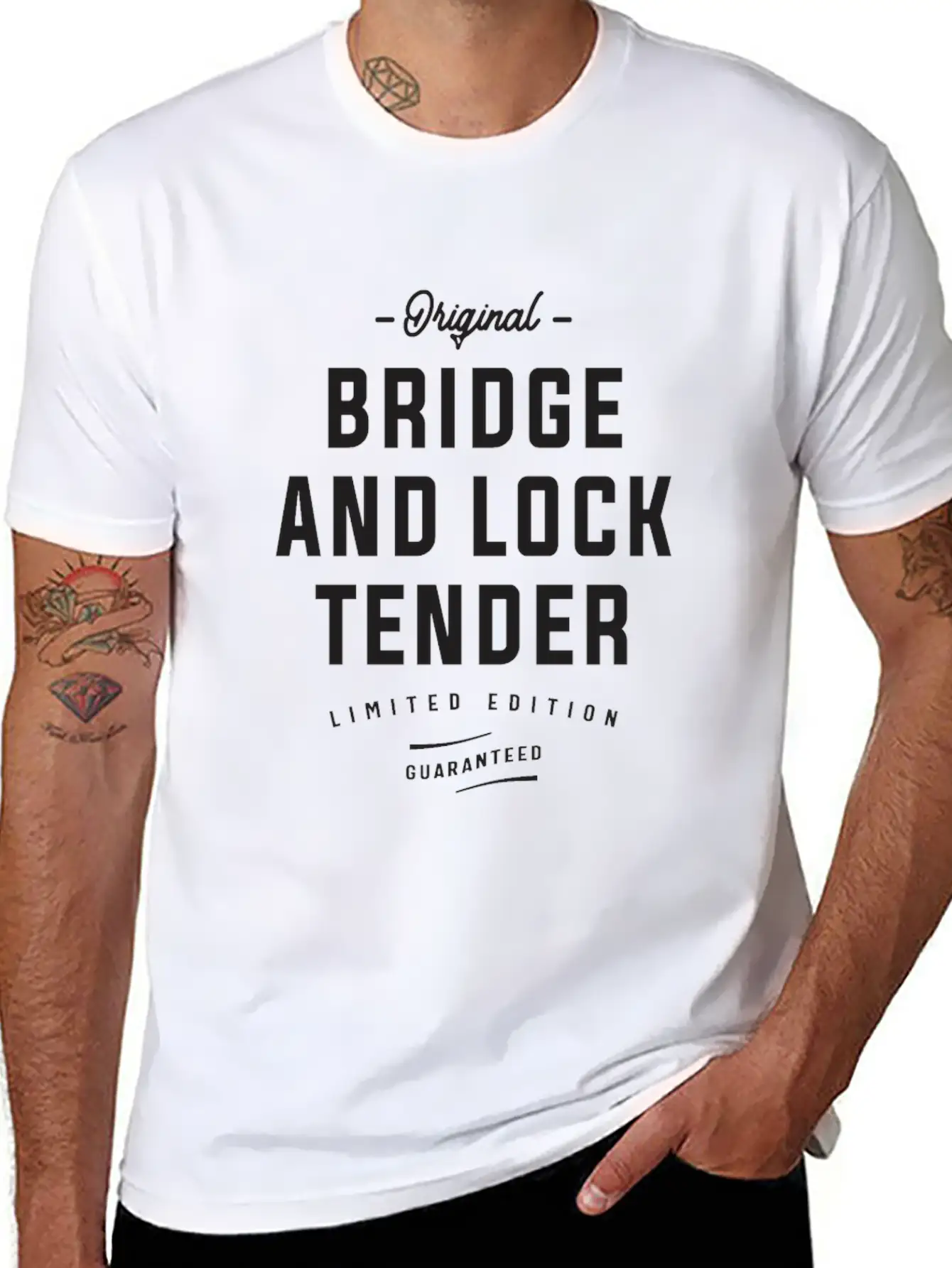 Original Bridge And Lock Tender Limited Edition Lightweight Cotton T-Shirt – Daily Comfort Graphic Shirt
