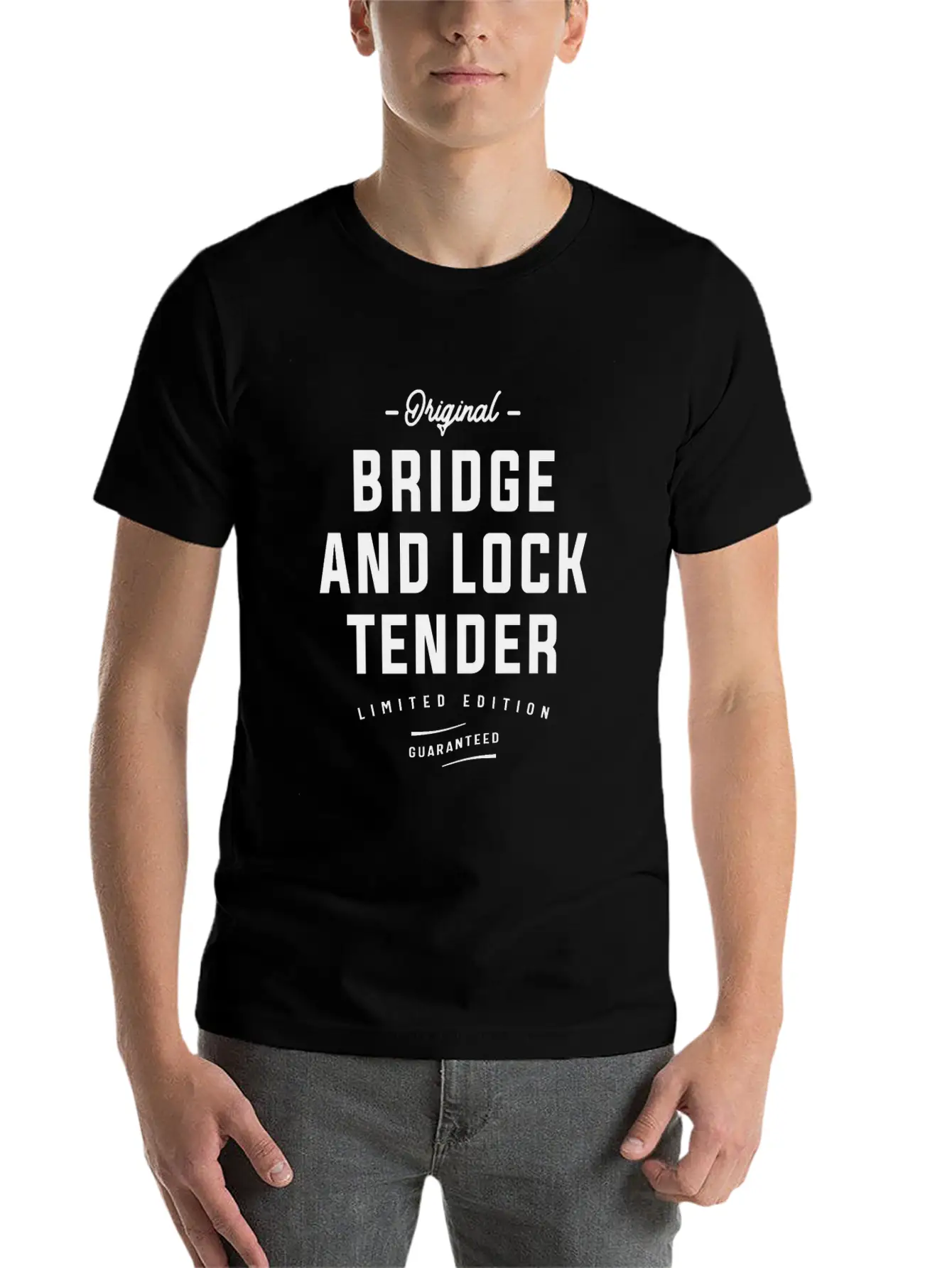 Original Bridge And Lock Tender Limited Edition Lightweight Cotton T-Shirt – Daily Comfort Graphic Shirt