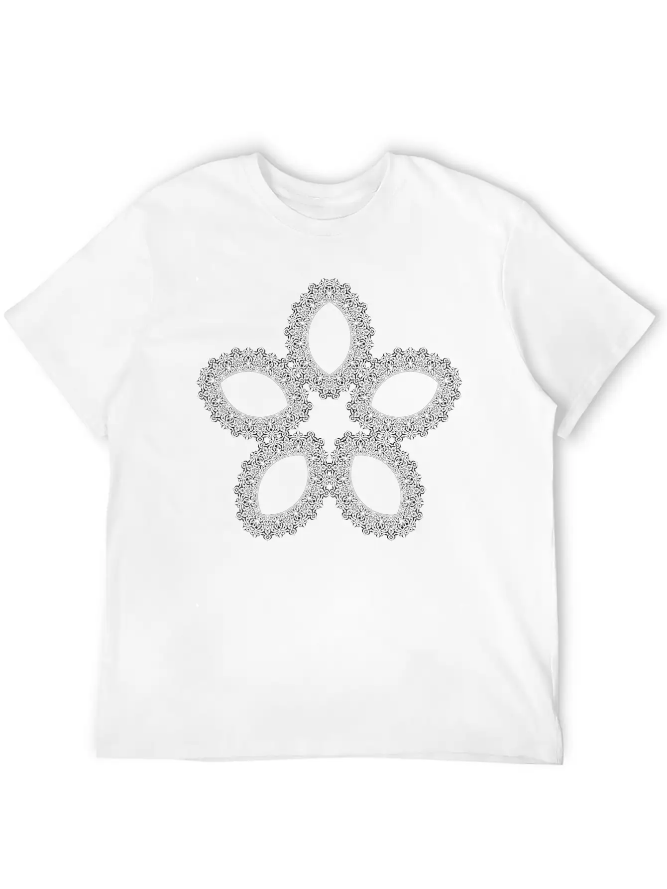 Ornamented Design 6 Unisex Casual T-Shirt – Clean Design For Daily Comfort