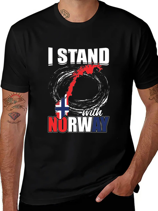 Oslo Norway National Flag Relaxed Everyday Tee – Lightweight And Durable Cotton