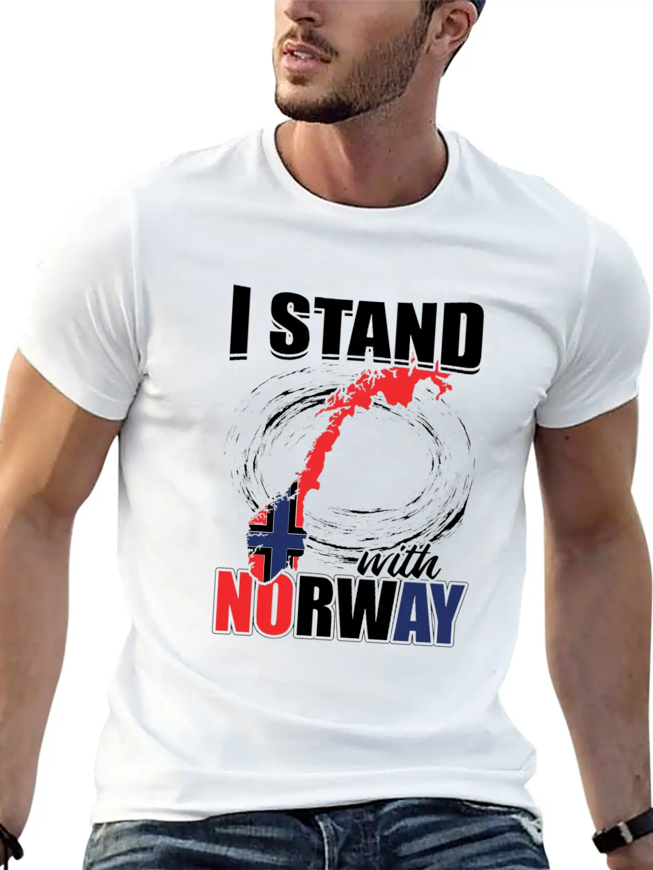 Oslo Norway National Flag Relaxed Everyday Tee – Lightweight And Durable Cotton