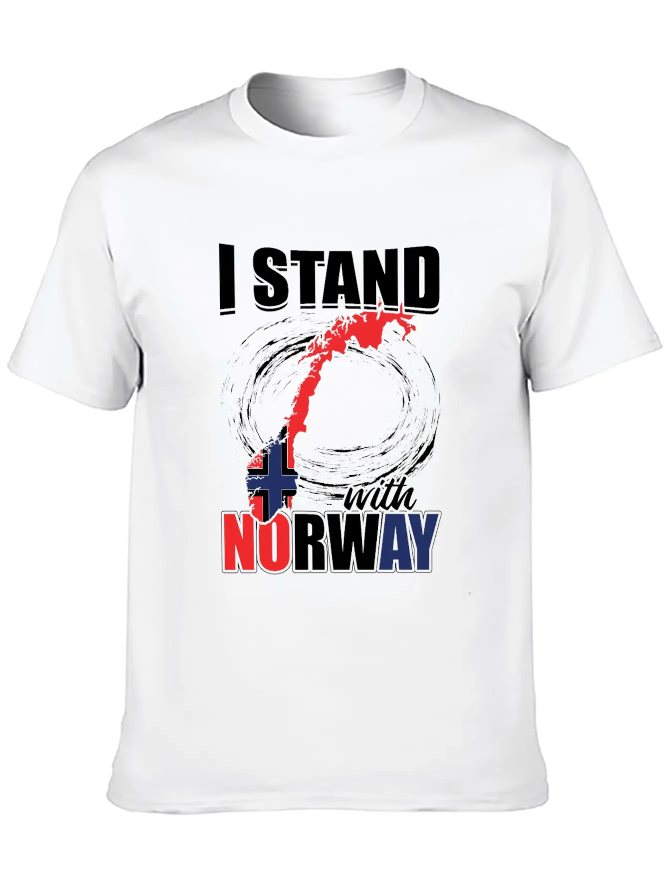 Oslo Norway National Flag Relaxed Everyday Tee – Lightweight And Durable Cotton