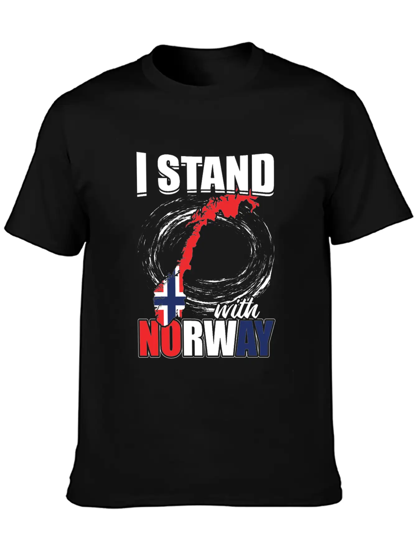 Oslo Norway National Flag Relaxed Everyday Tee – Lightweight And Durable Cotton