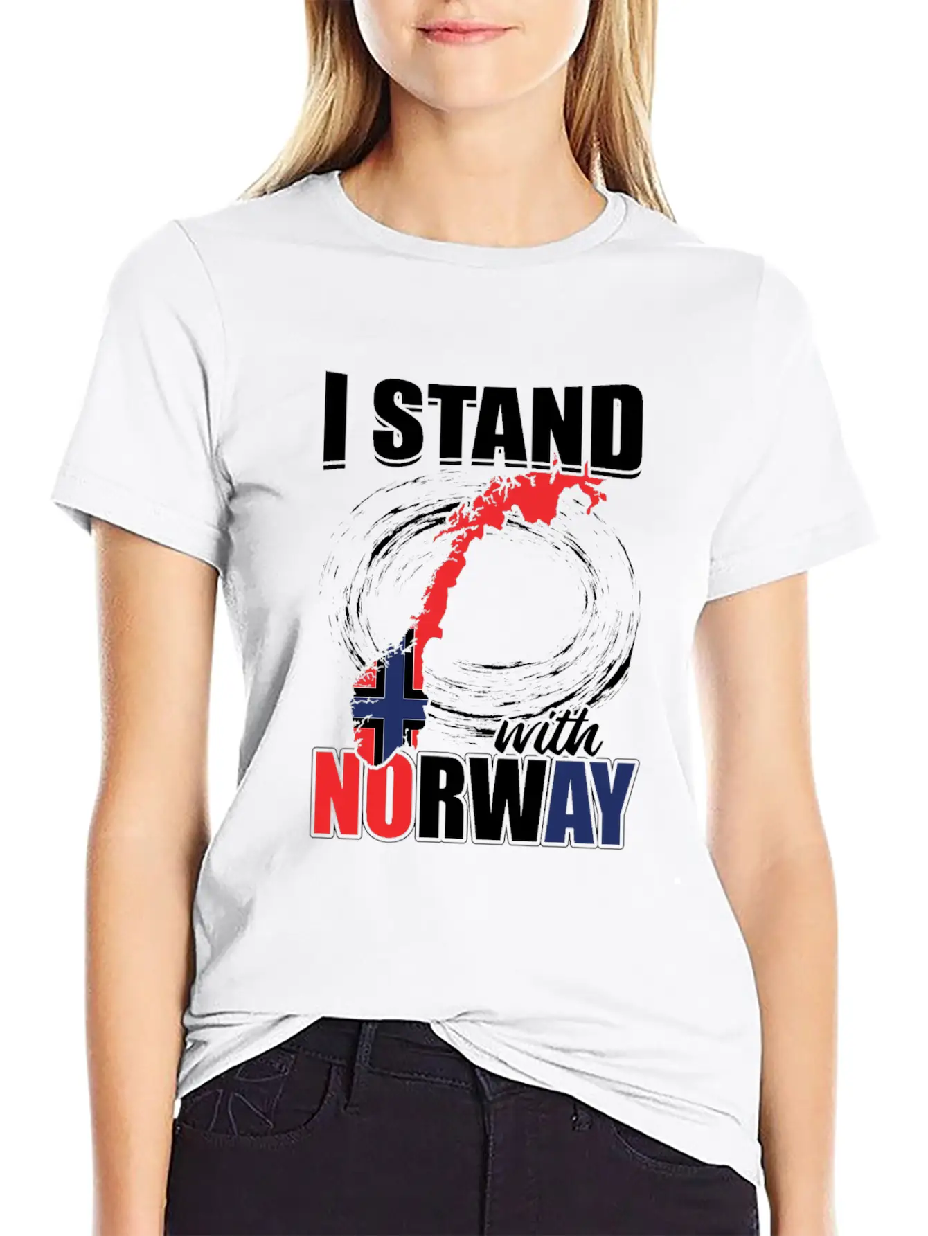 Oslo Norway National Flag Relaxed Everyday Tee – Lightweight And Durable Cotton