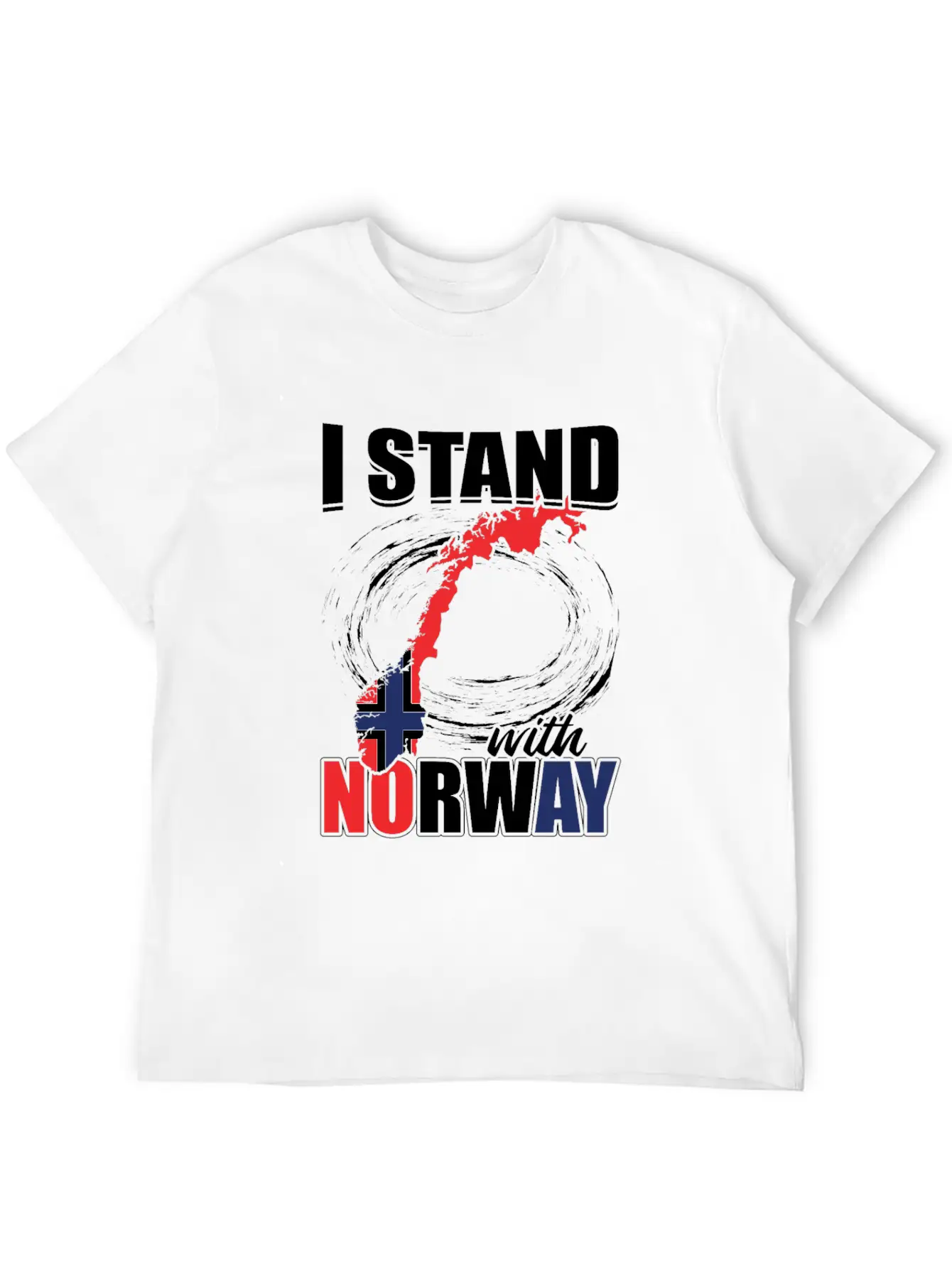 Oslo Norway National Flag Relaxed Everyday Tee – Lightweight And Durable Cotton