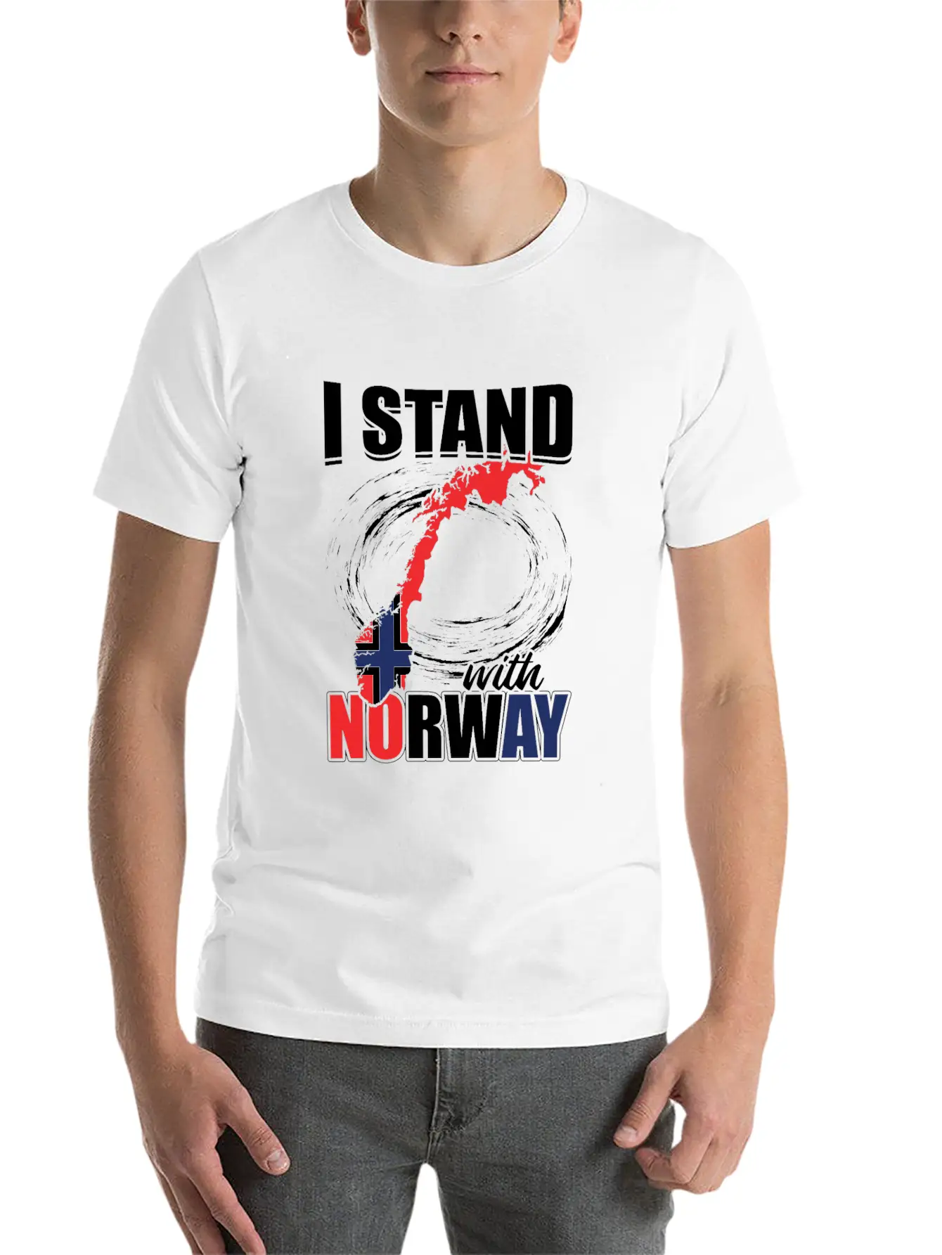 Oslo Norway National Flag Relaxed Everyday Tee – Lightweight And Durable Cotton