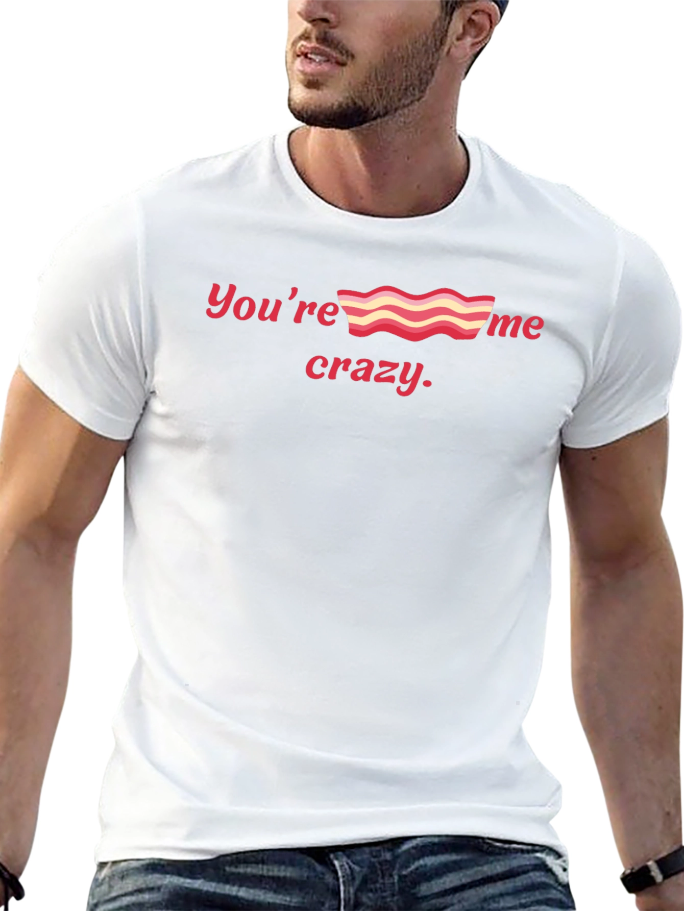 Youre Bacon Me Crazy Black Graphic Tee