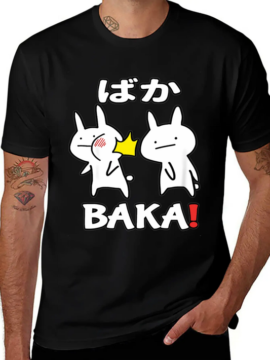Otaku Japan Anime Baka Rabbit Slap Stylish Everyday T-Shirt – Unisex Basic Cotton Tee