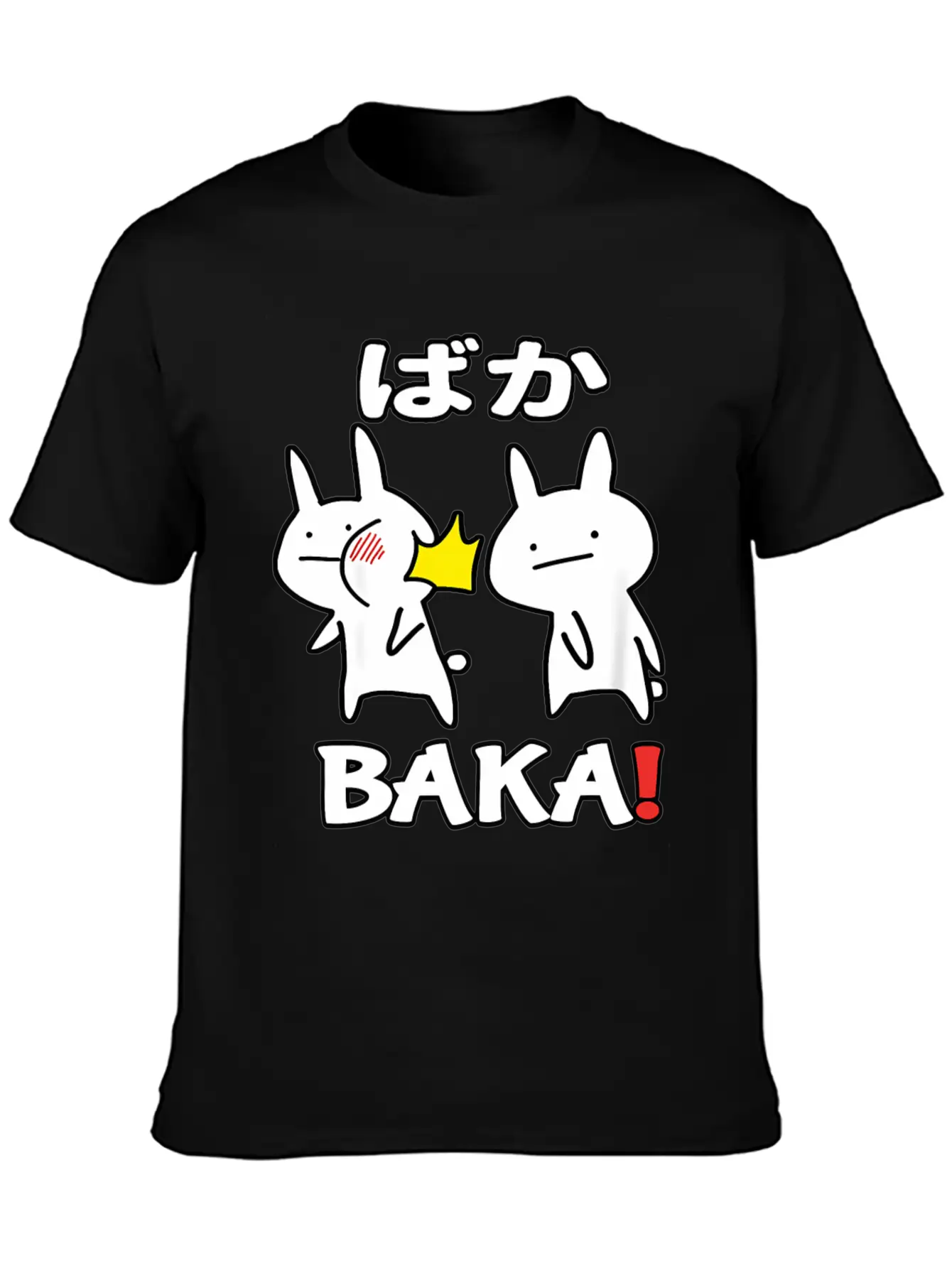 Otaku Japan Anime Baka Rabbit Slap Stylish Everyday T-Shirt – Unisex Basic Cotton Tee