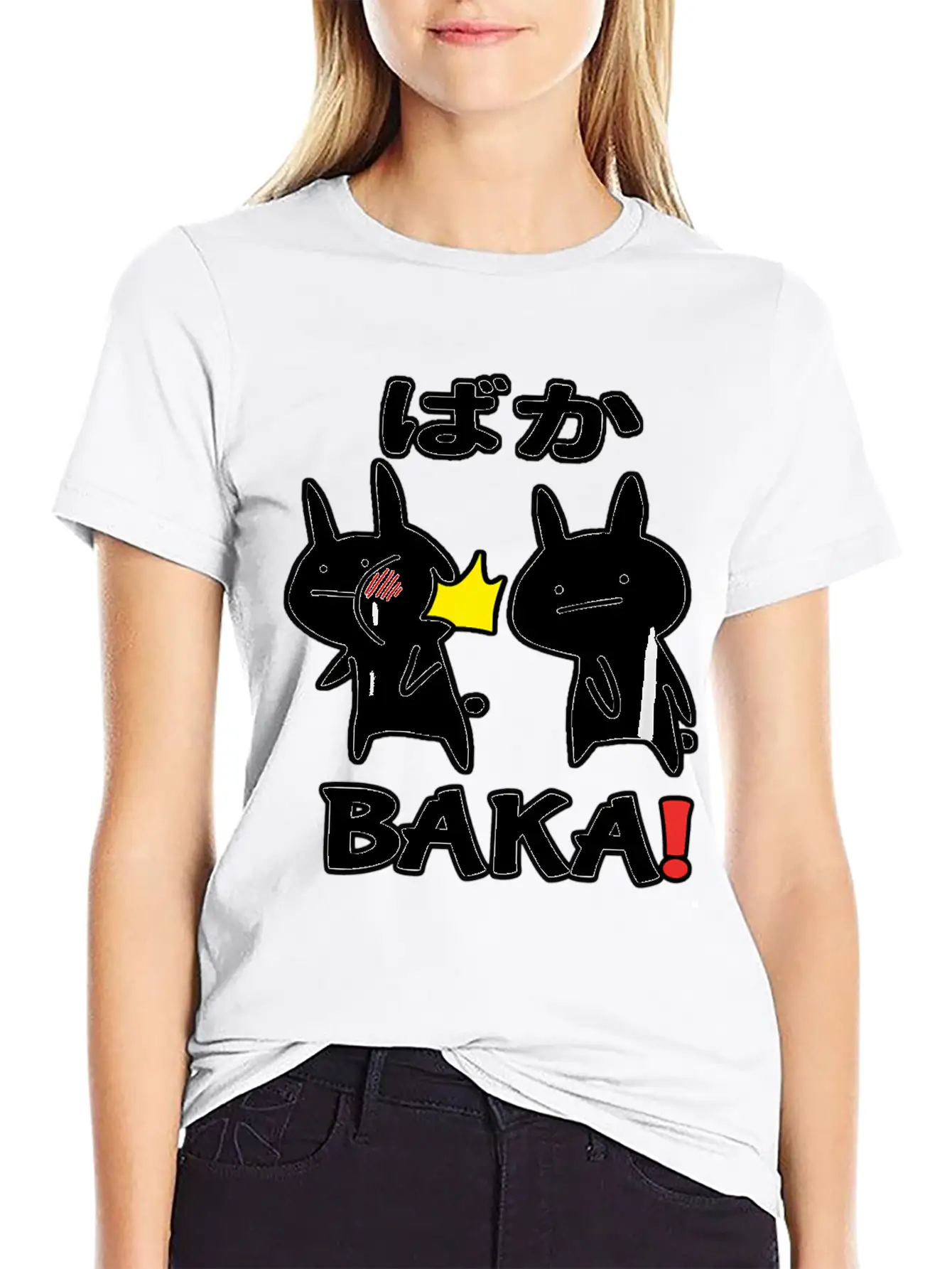 Otaku Japan Anime Baka Rabbit Slap Stylish Everyday T-Shirt – Unisex Basic Cotton Tee