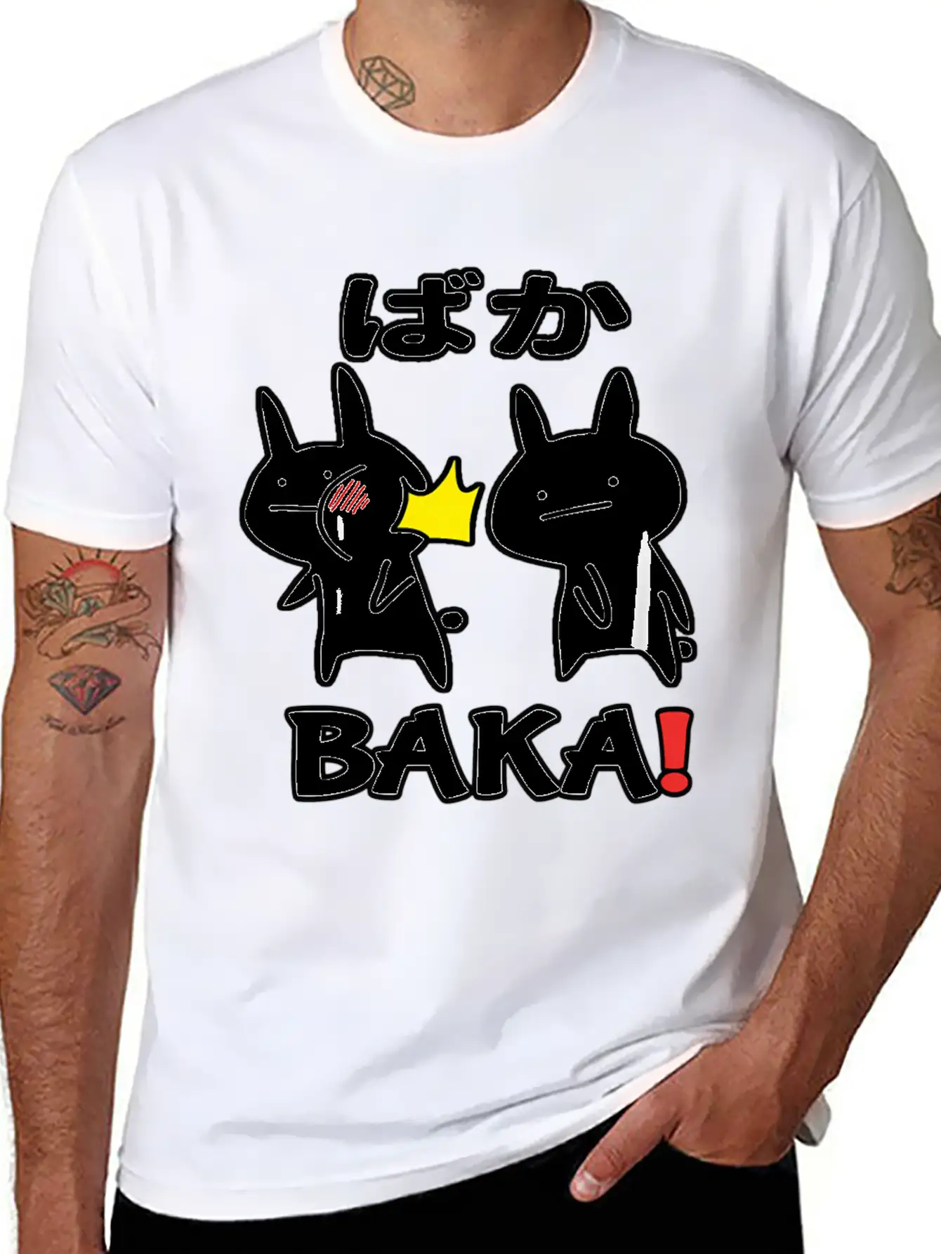 Otaku Japan Anime Baka Rabbit Slap Stylish Everyday T-Shirt – Unisex Basic Cotton Tee