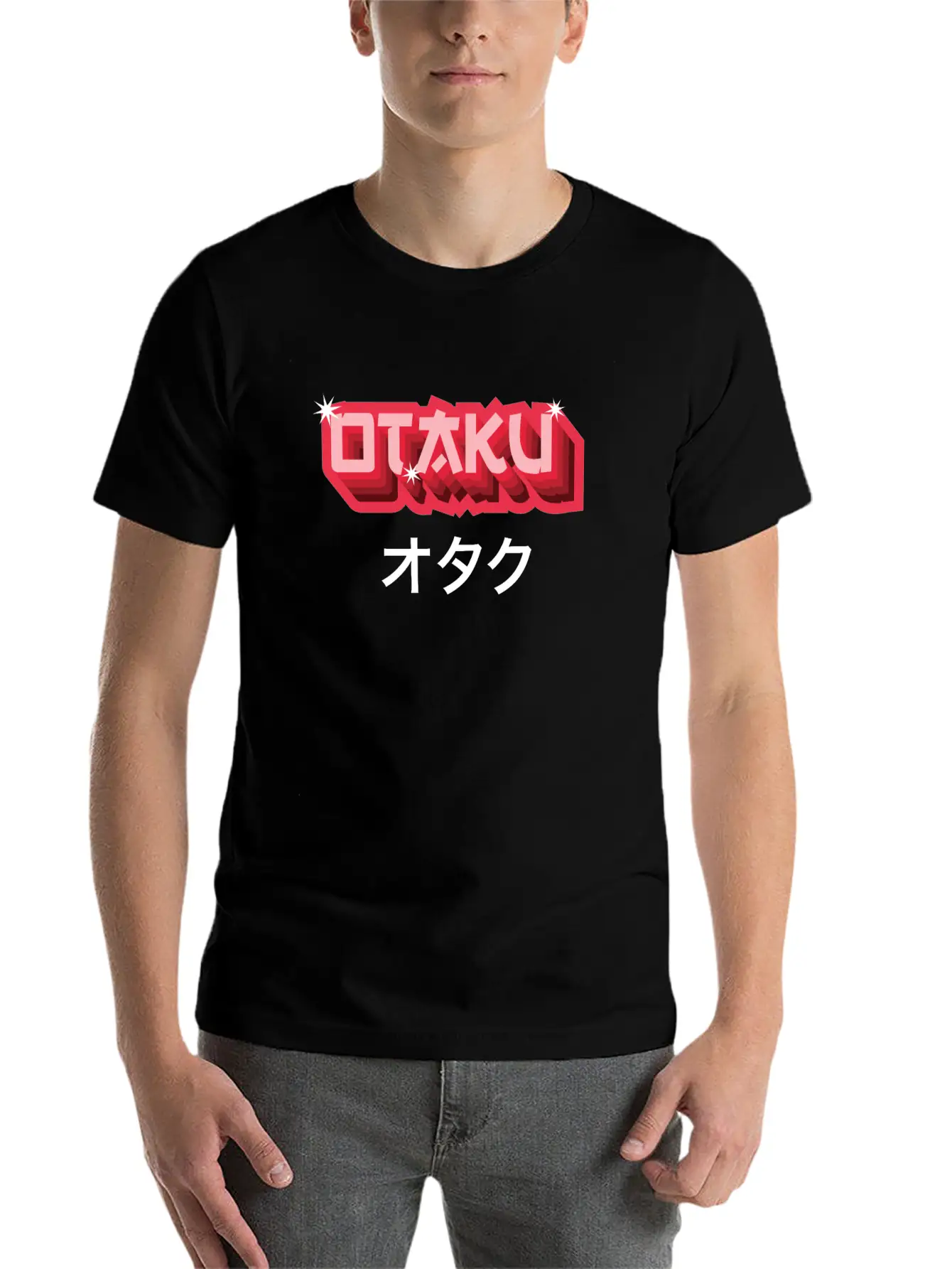 Otaku Japanese Text Anime Manga Soft Cotton Short Sleeve Tee – Unisex Wardrobe Staple