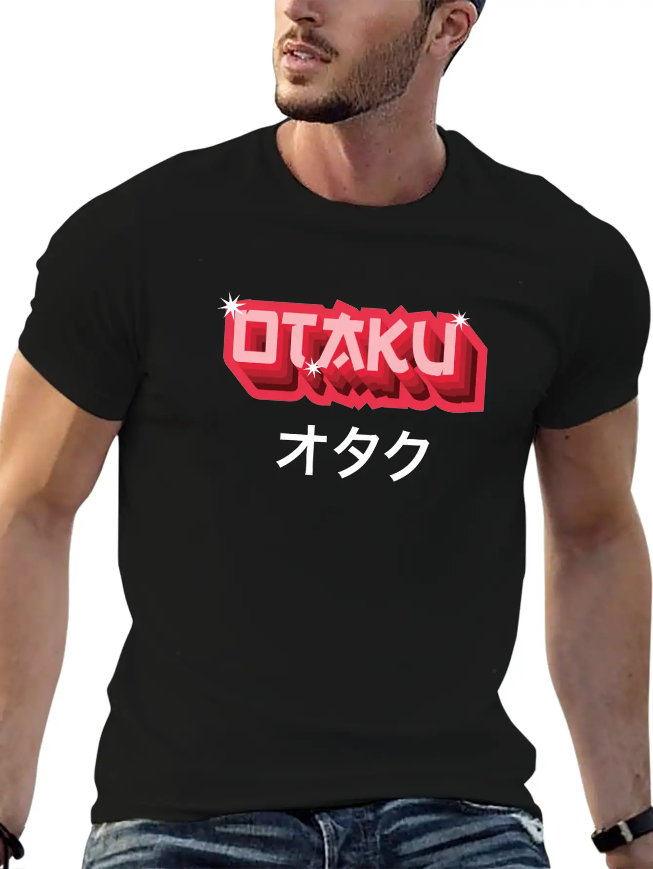 Otaku Japanese Text Anime Manga Soft Cotton Short Sleeve Tee – Unisex Wardrobe Staple