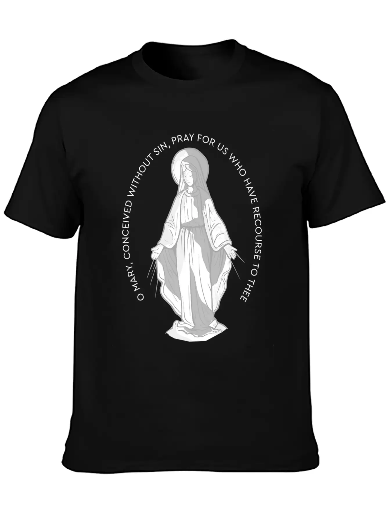 Our Lady Of Grace Medal Mary Catholic F Unisex Casual T-Shirt – Clean Design For Daily Comfort