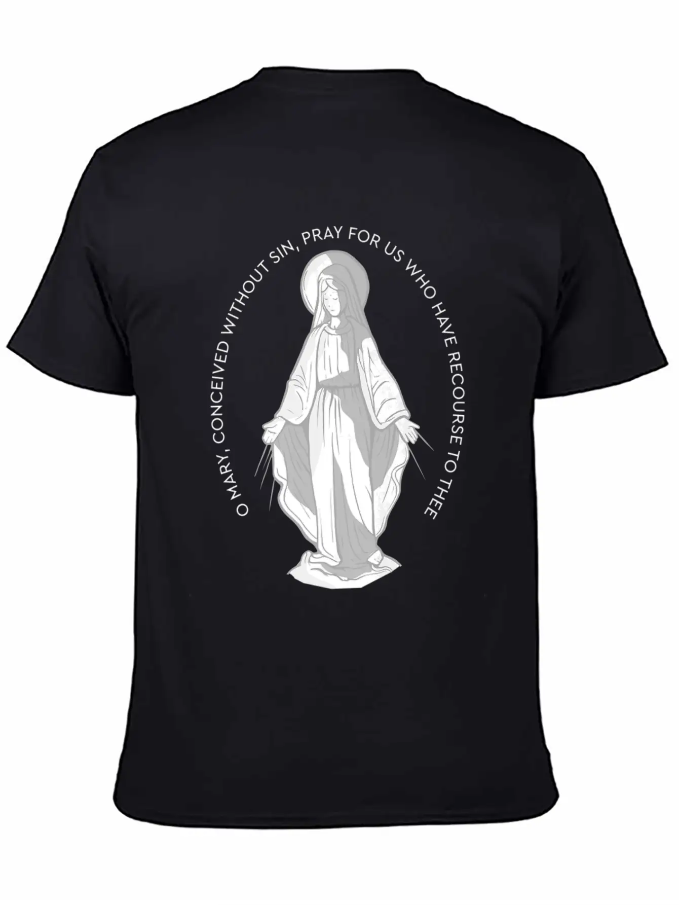 Our Lady Of Grace Medal Mary Catholic F Unisex Casual T-Shirt – Clean Design For Daily Comfort