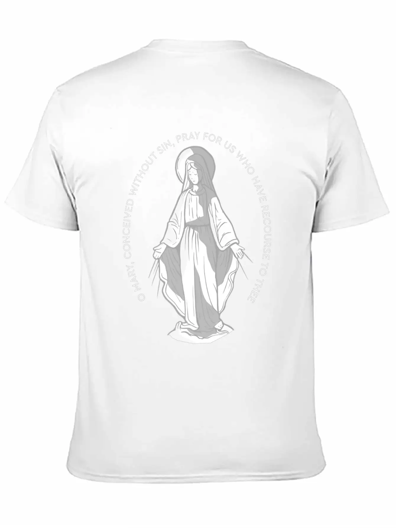 Our Lady Of Grace Medal Mary Catholic F Unisex Casual T-Shirt – Clean Design For Daily Comfort