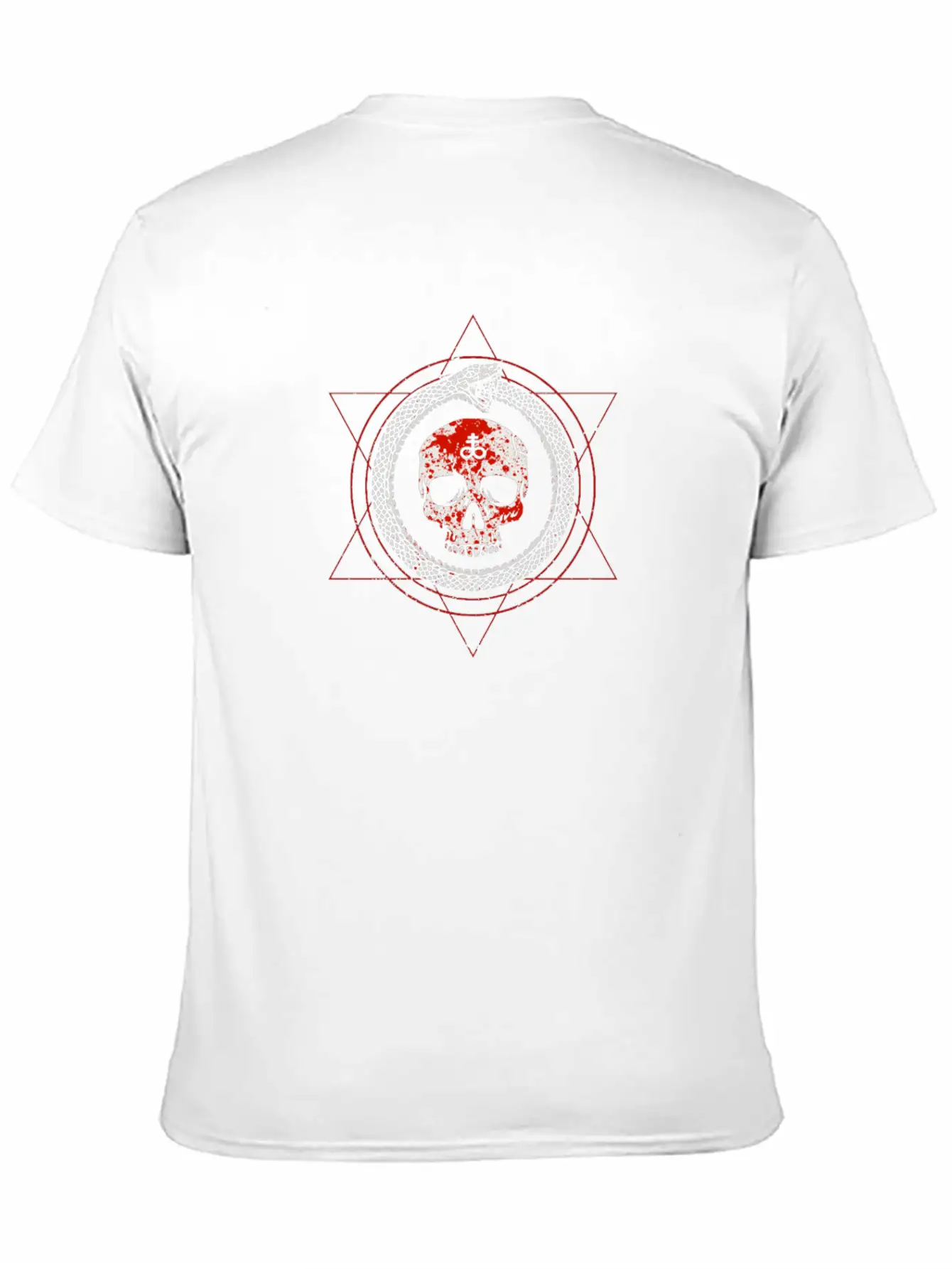 Ouroboros Skull Occult Gothic Goth Baphomet Unisex Casual T-Shirt – Clean Design For Daily Comfort