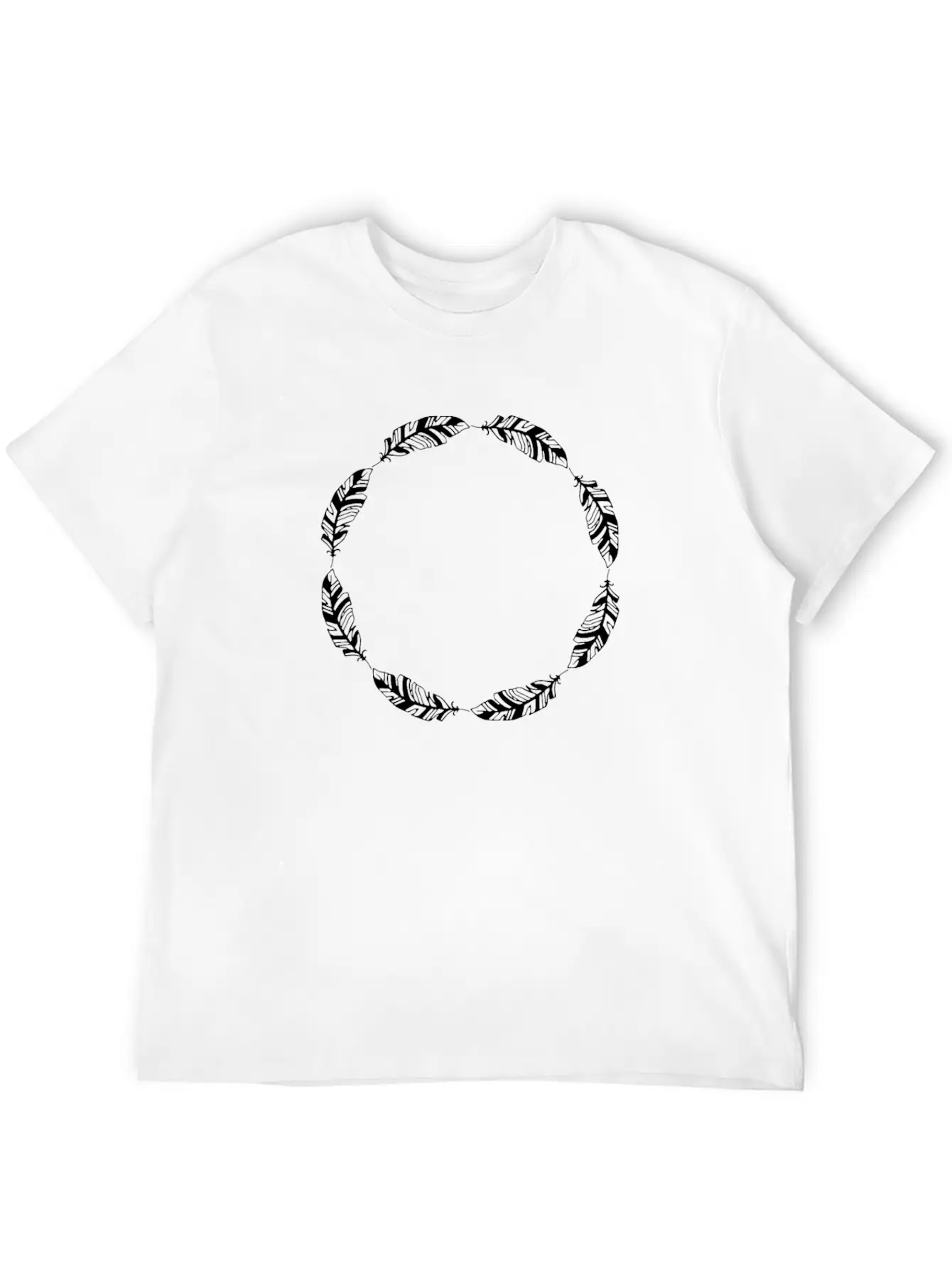Outline Circle Frame Spring Spring Design Relaxed Everyday Tee – Lightweight And Durable Cotton