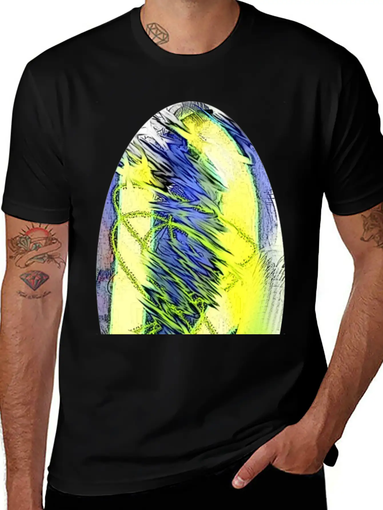 Oval Abstract Soft Cotton Short Sleeve Tee – Unisex Wardrobe Staple