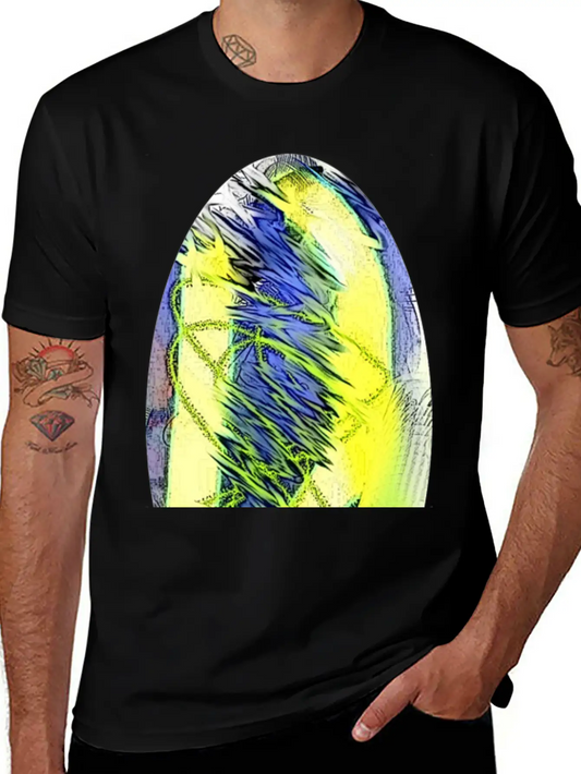 Oval Abstract Soft Cotton Short Sleeve Tee – Unisex Wardrobe Staple