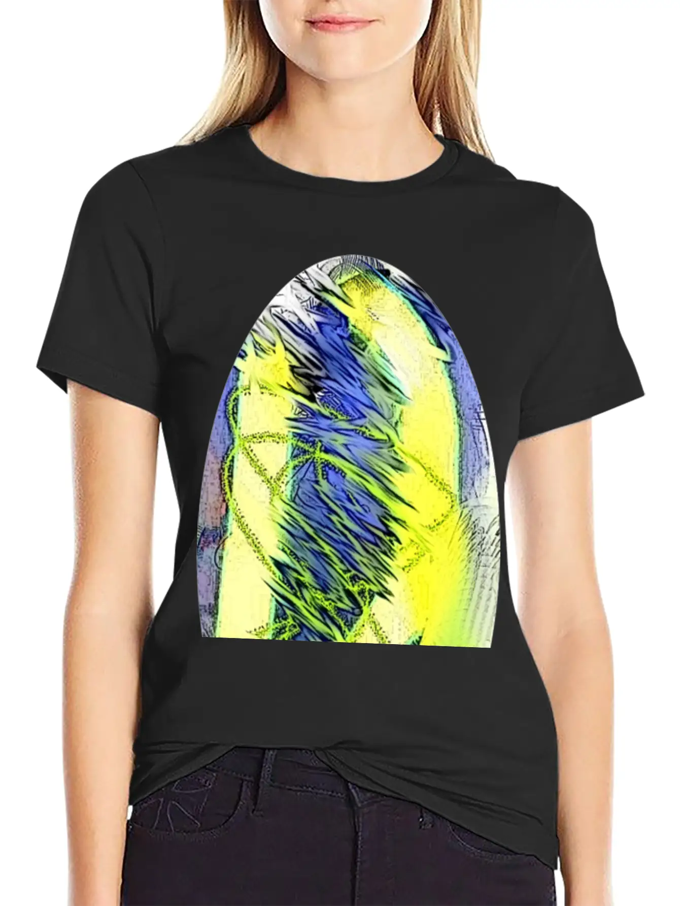Oval Abstract Soft Cotton Short Sleeve Tee – Unisex Wardrobe Staple