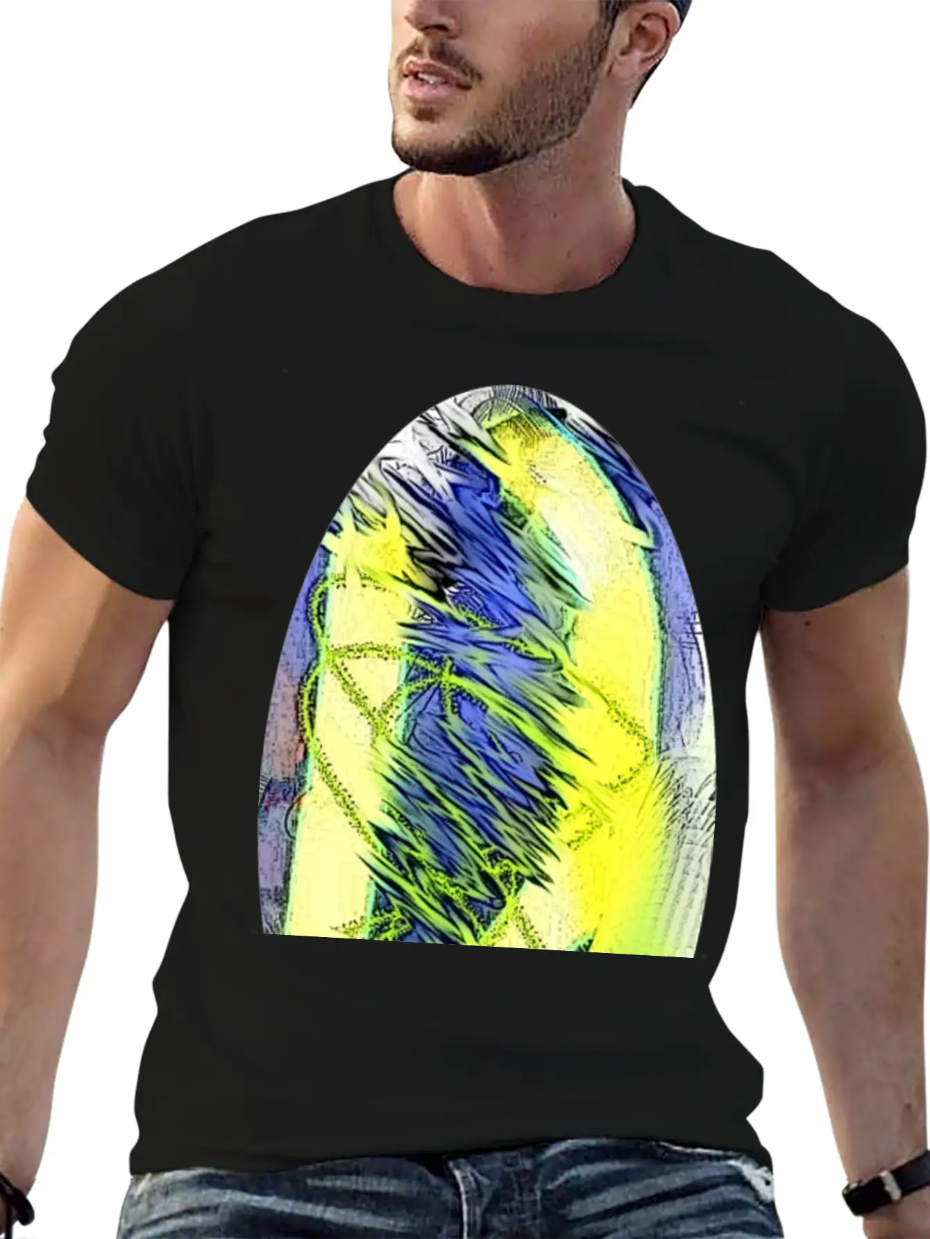 Oval Abstract Soft Cotton Short Sleeve Tee – Unisex Wardrobe Staple