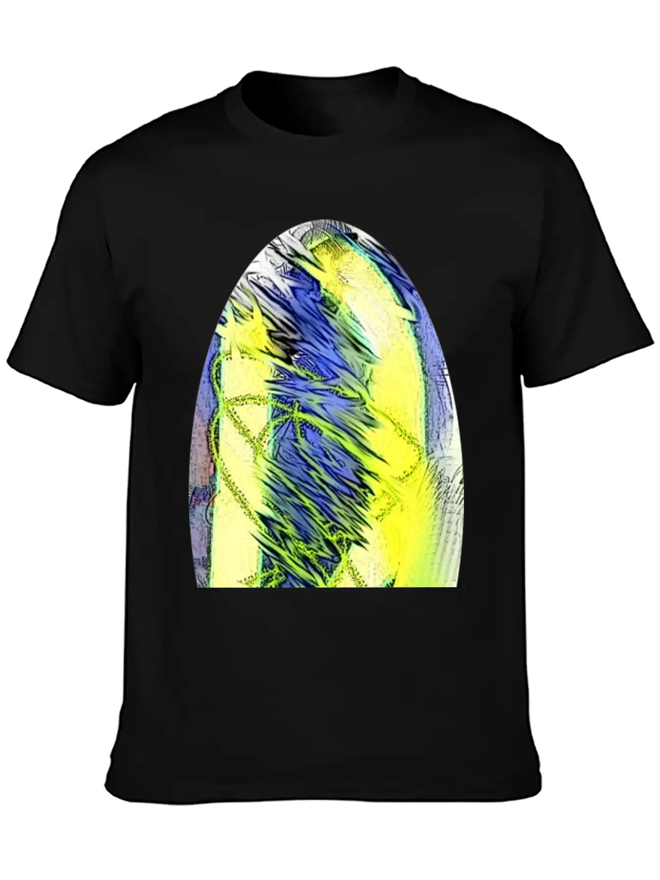 Oval Abstract Soft Cotton Short Sleeve Tee – Unisex Wardrobe Staple