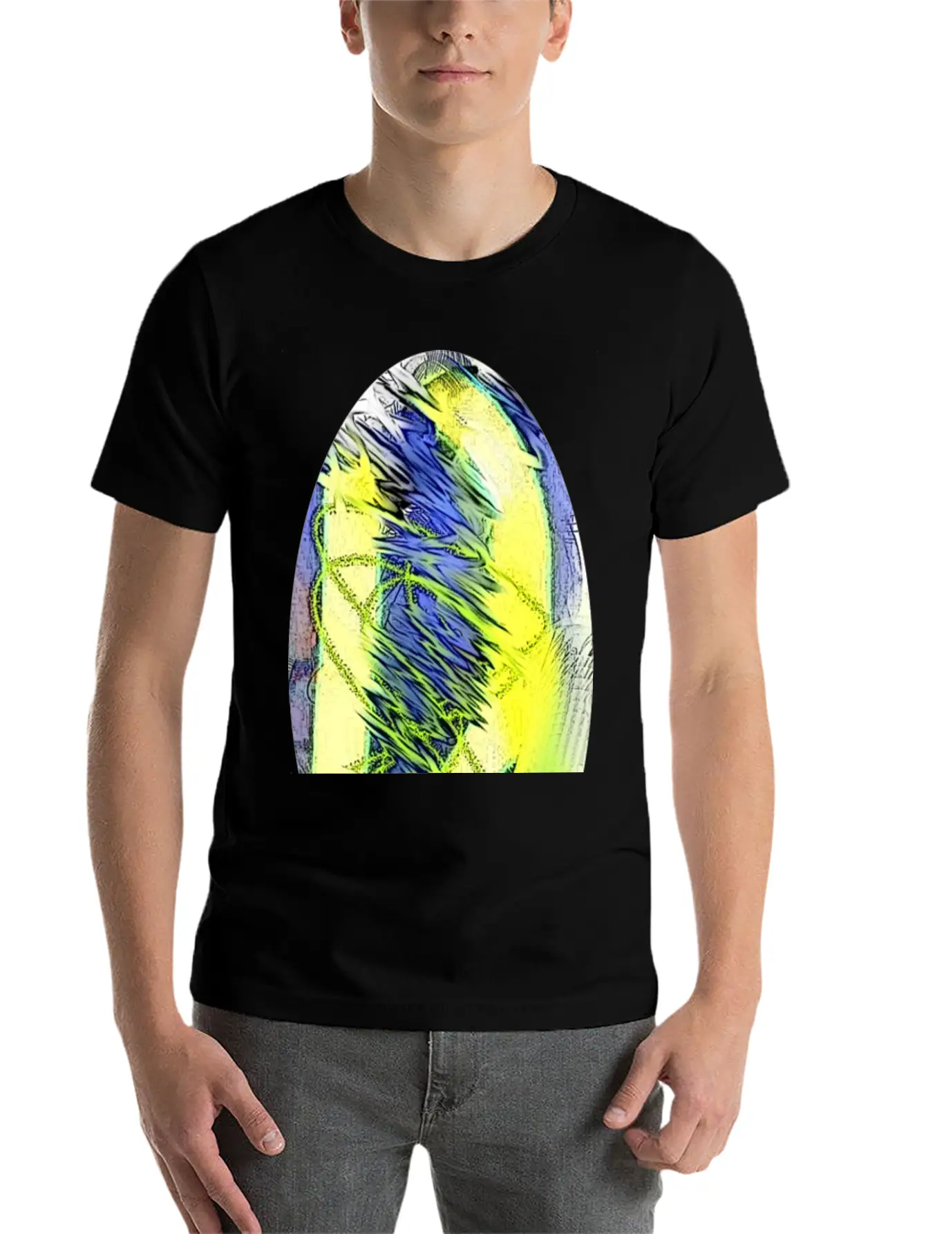 Oval Abstract Soft Cotton Short Sleeve Tee – Unisex Wardrobe Staple