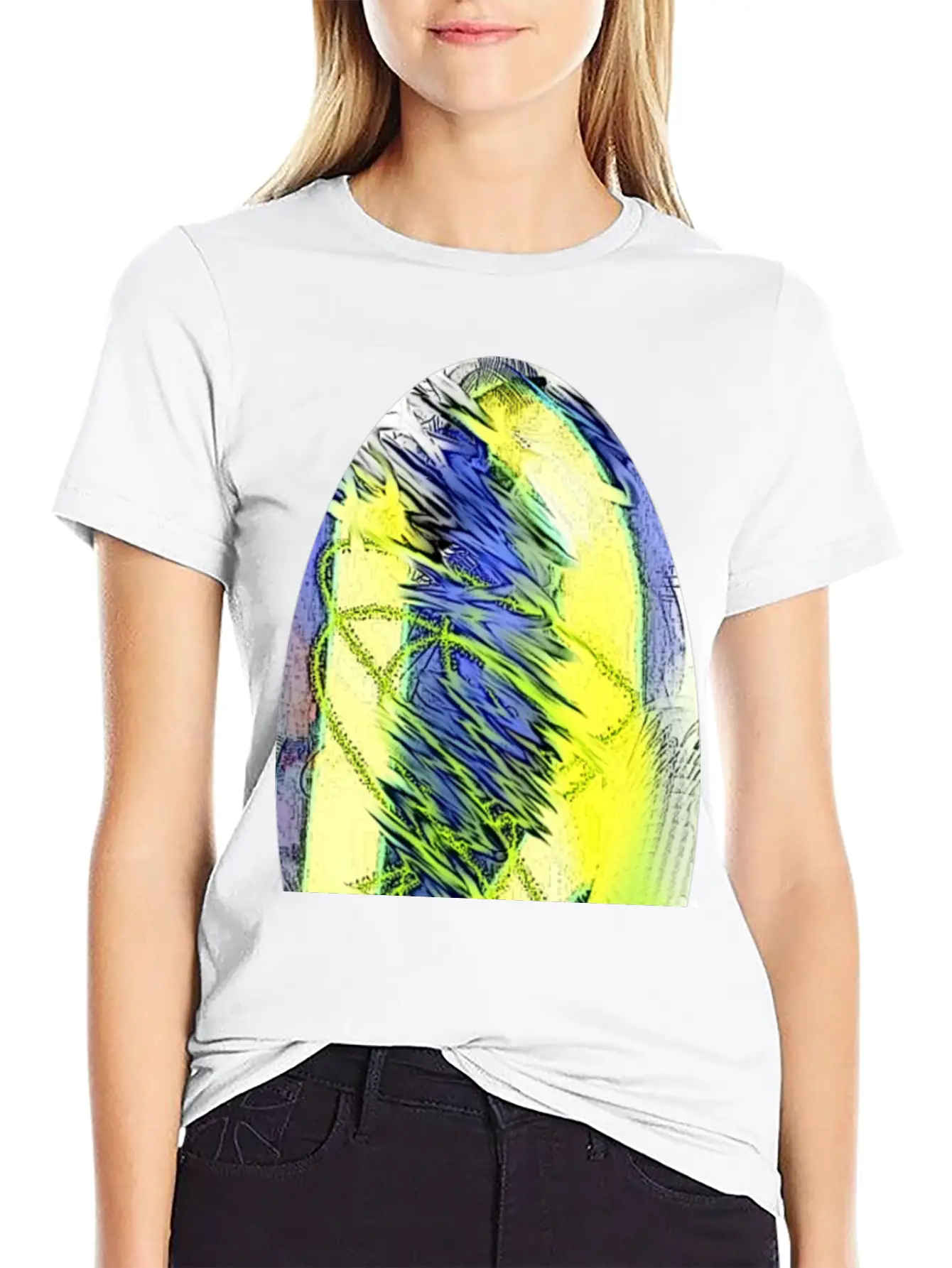 Oval Abstract Soft Cotton Short Sleeve Tee – Unisex Wardrobe Staple