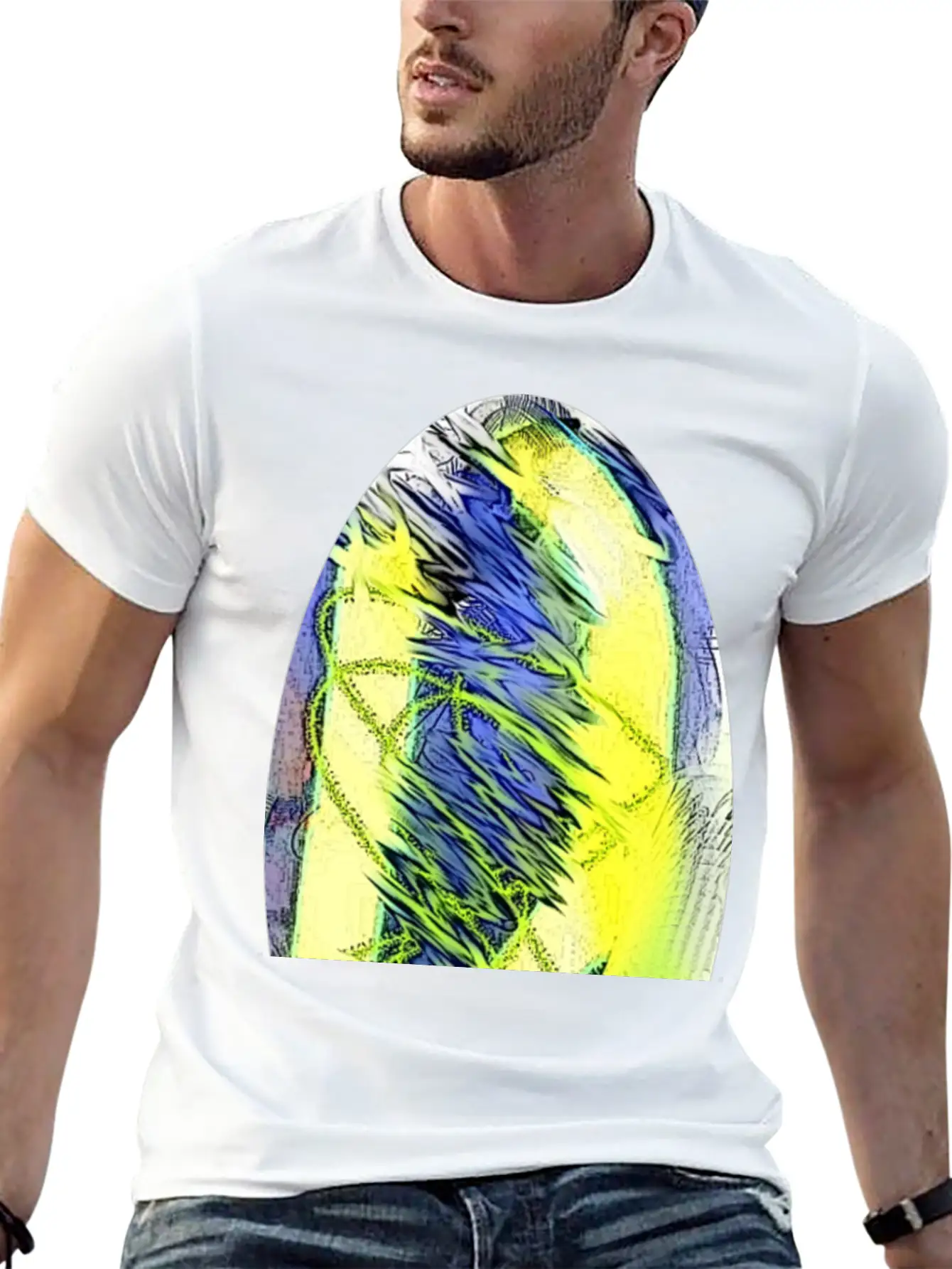 Oval Abstract Soft Cotton Short Sleeve Tee – Unisex Wardrobe Staple