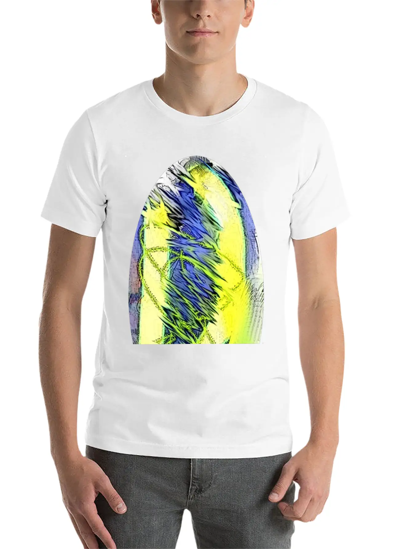 Oval Abstract Soft Cotton Short Sleeve Tee – Unisex Wardrobe Staple