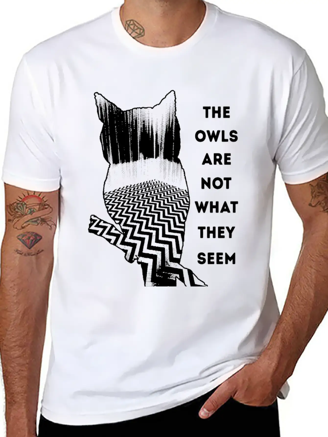 Owl - Owl - The Owls Are Not What They Seem Lightweight Cotton T-Shirt – Daily Comfort Graphic Shirt