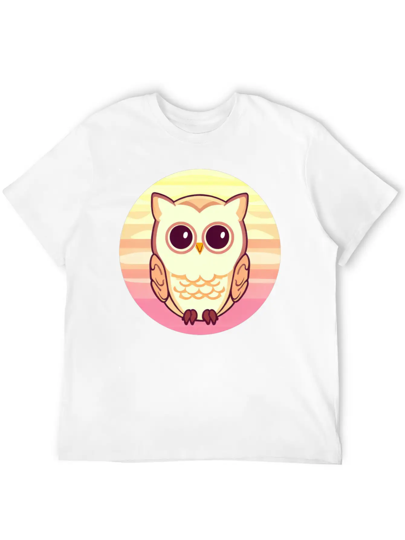 Owl Sunset Design Unisex Casual T-Shirt – Clean Design For Daily Comfort