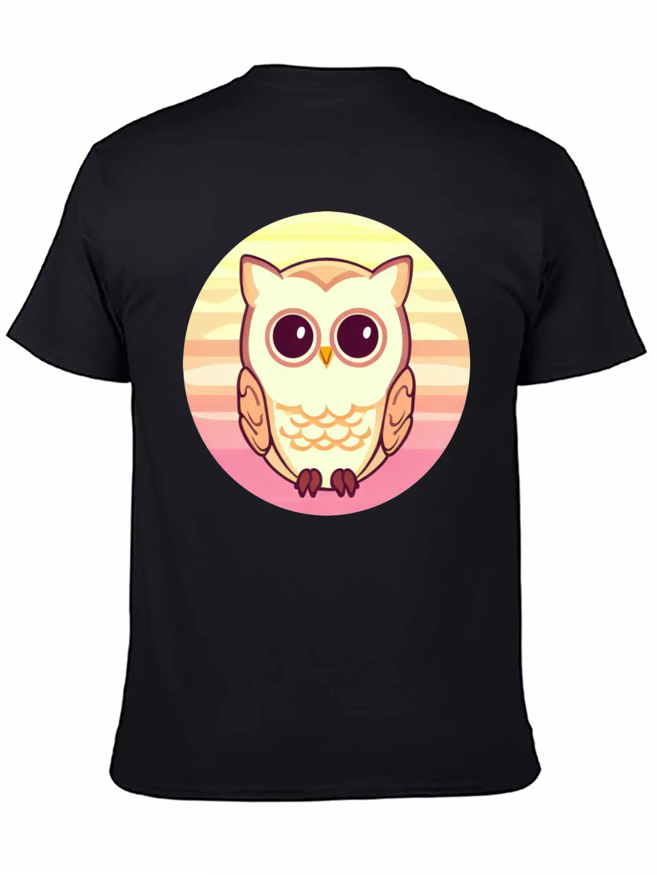 Owl Sunset Design Unisex Casual T-Shirt – Clean Design For Daily Comfort