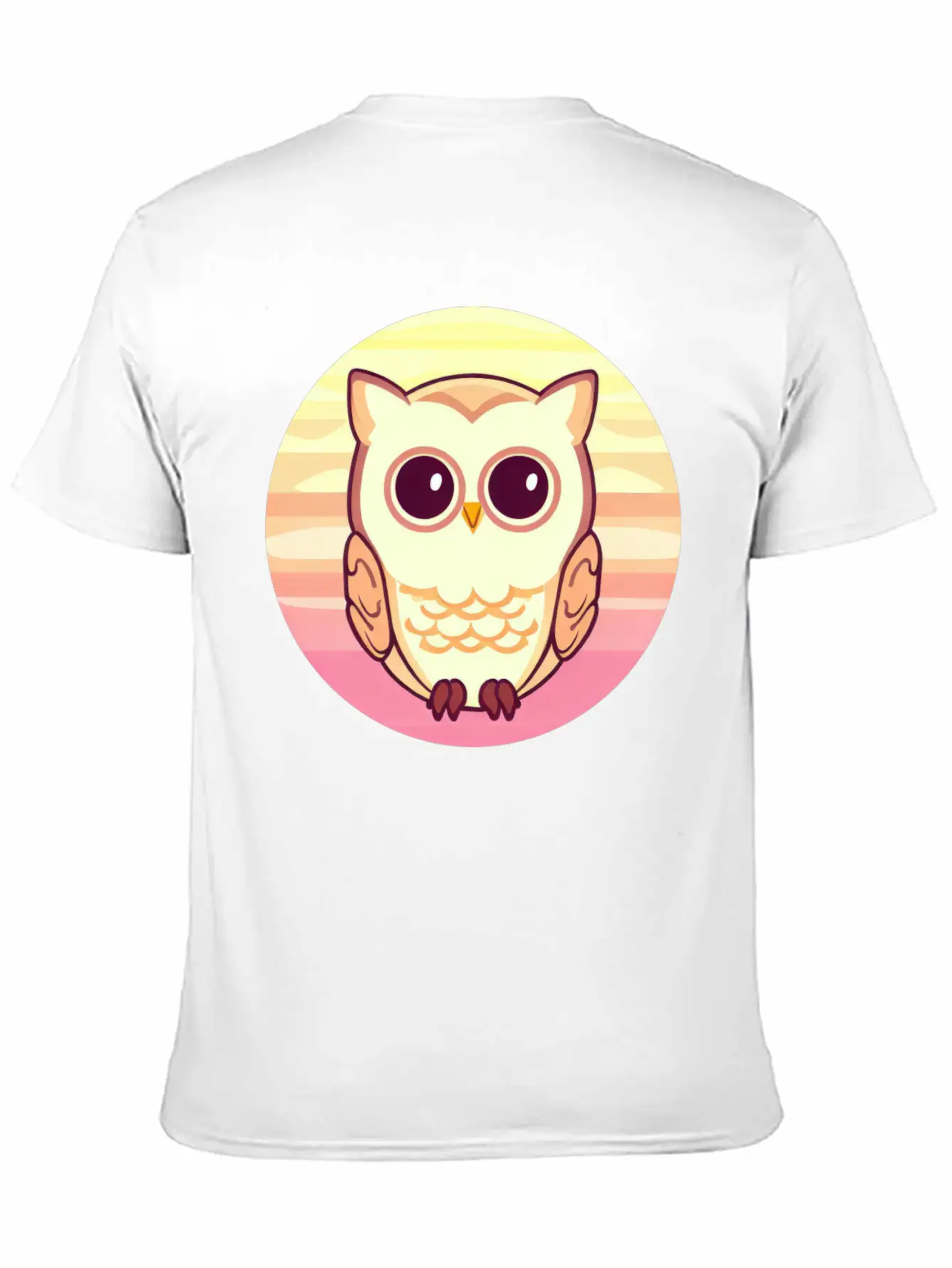Owl Sunset Design Unisex Casual T-Shirt – Clean Design For Daily Comfort