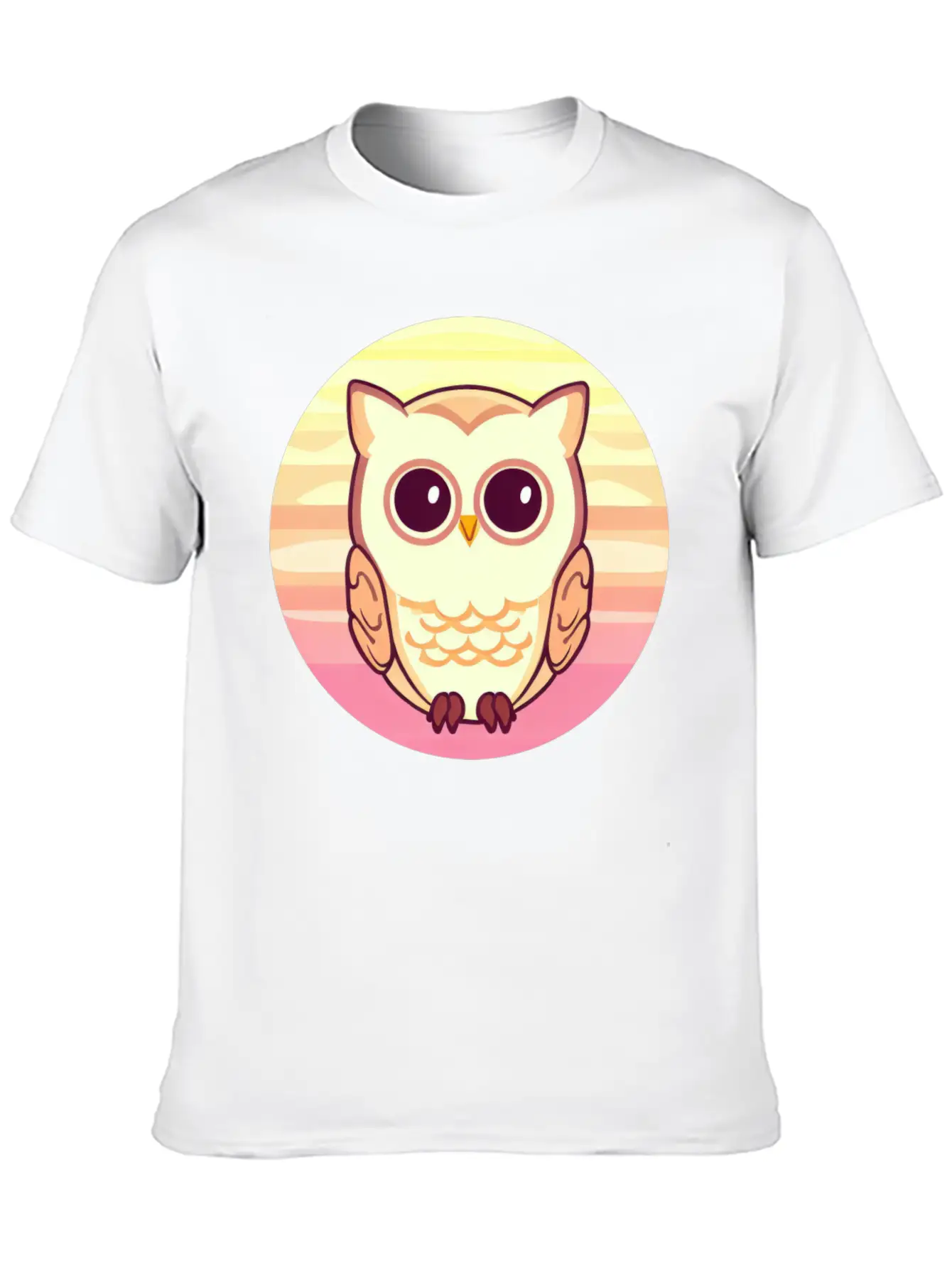 Owl Sunset Design Unisex Casual T-Shirt – Clean Design For Daily Comfort