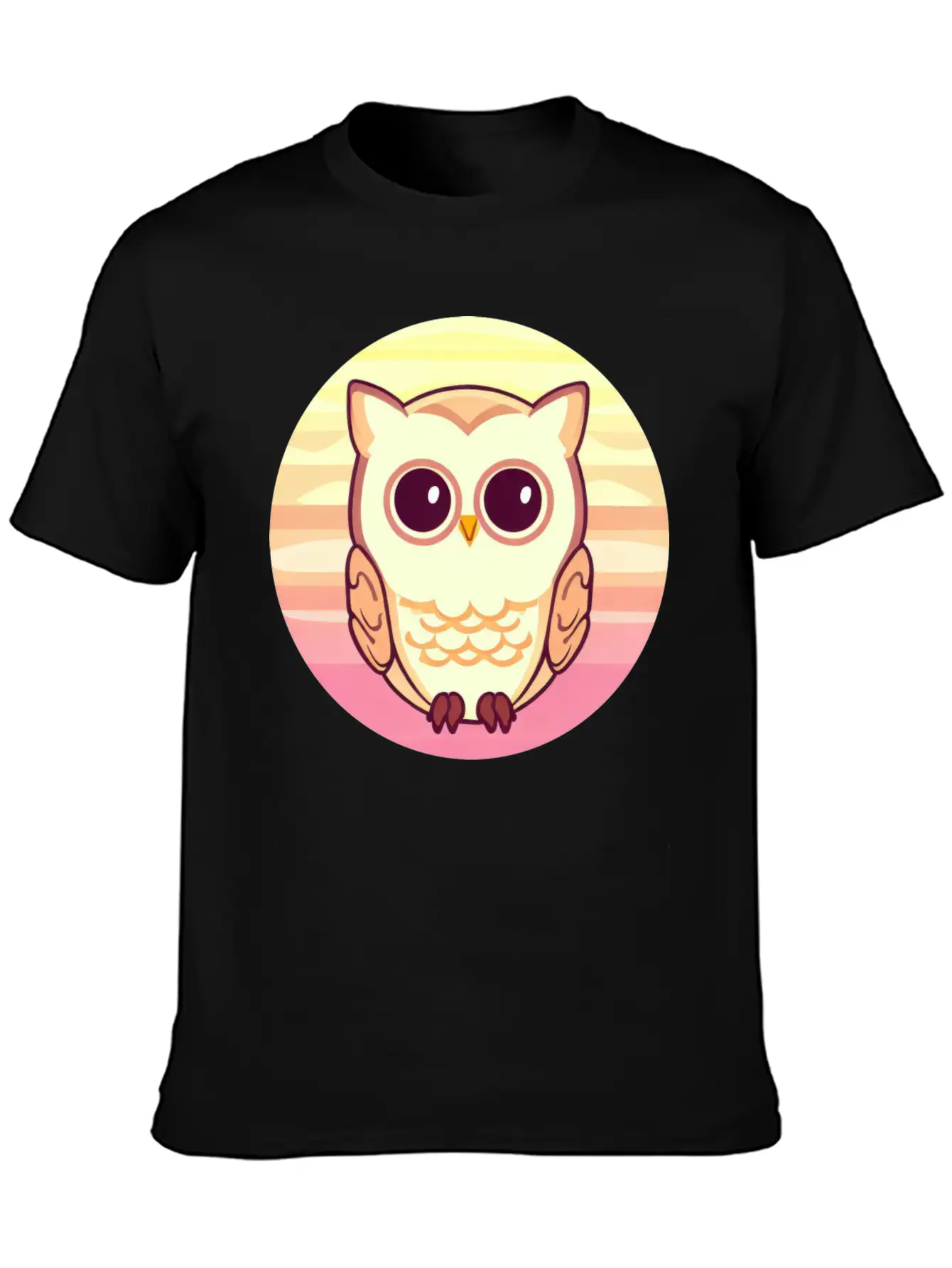 Owl Sunset Design Unisex Casual T-Shirt – Clean Design For Daily Comfort