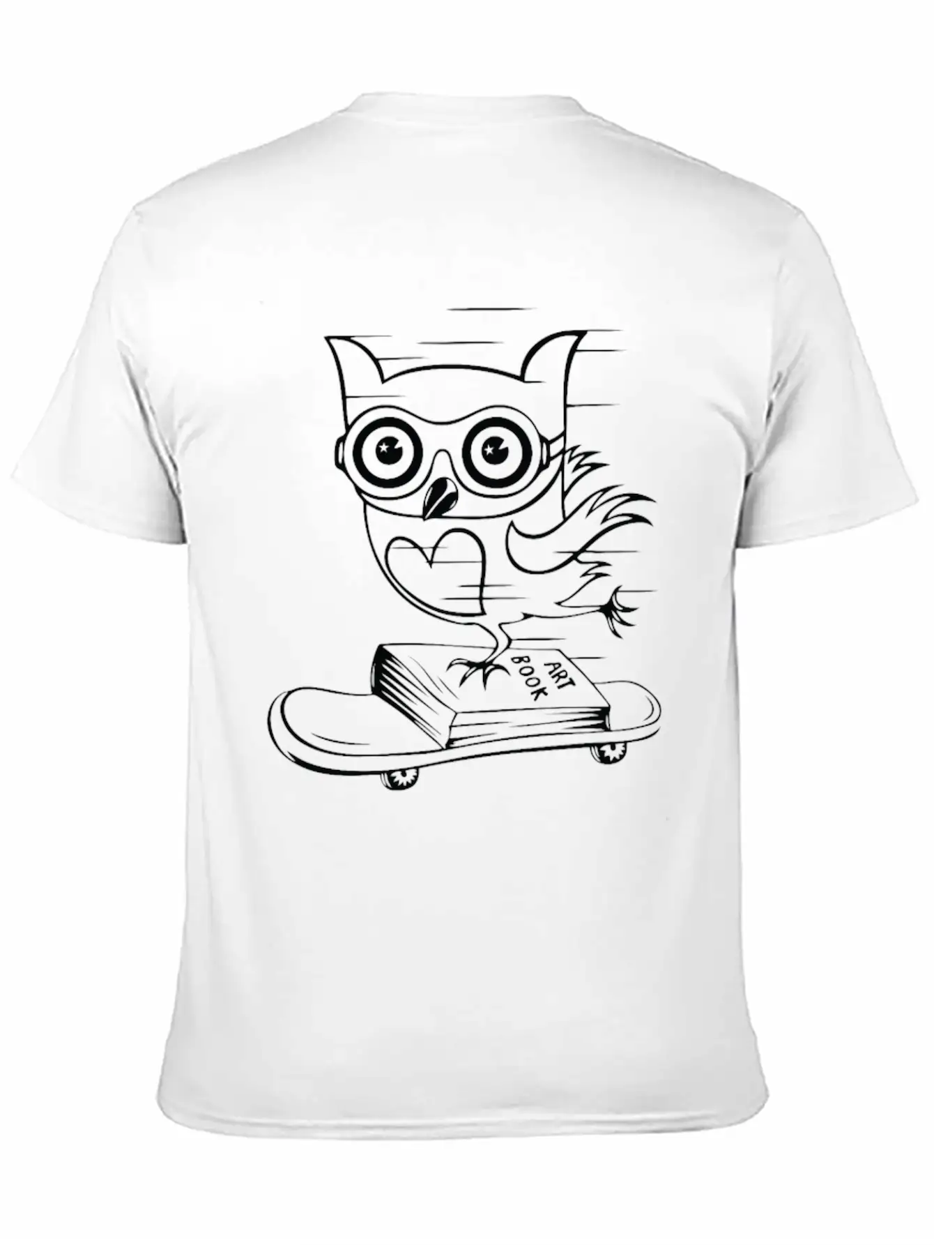 Owl With Skateboard Unisex Casual T-Shirt – Clean Design For Daily Comfort