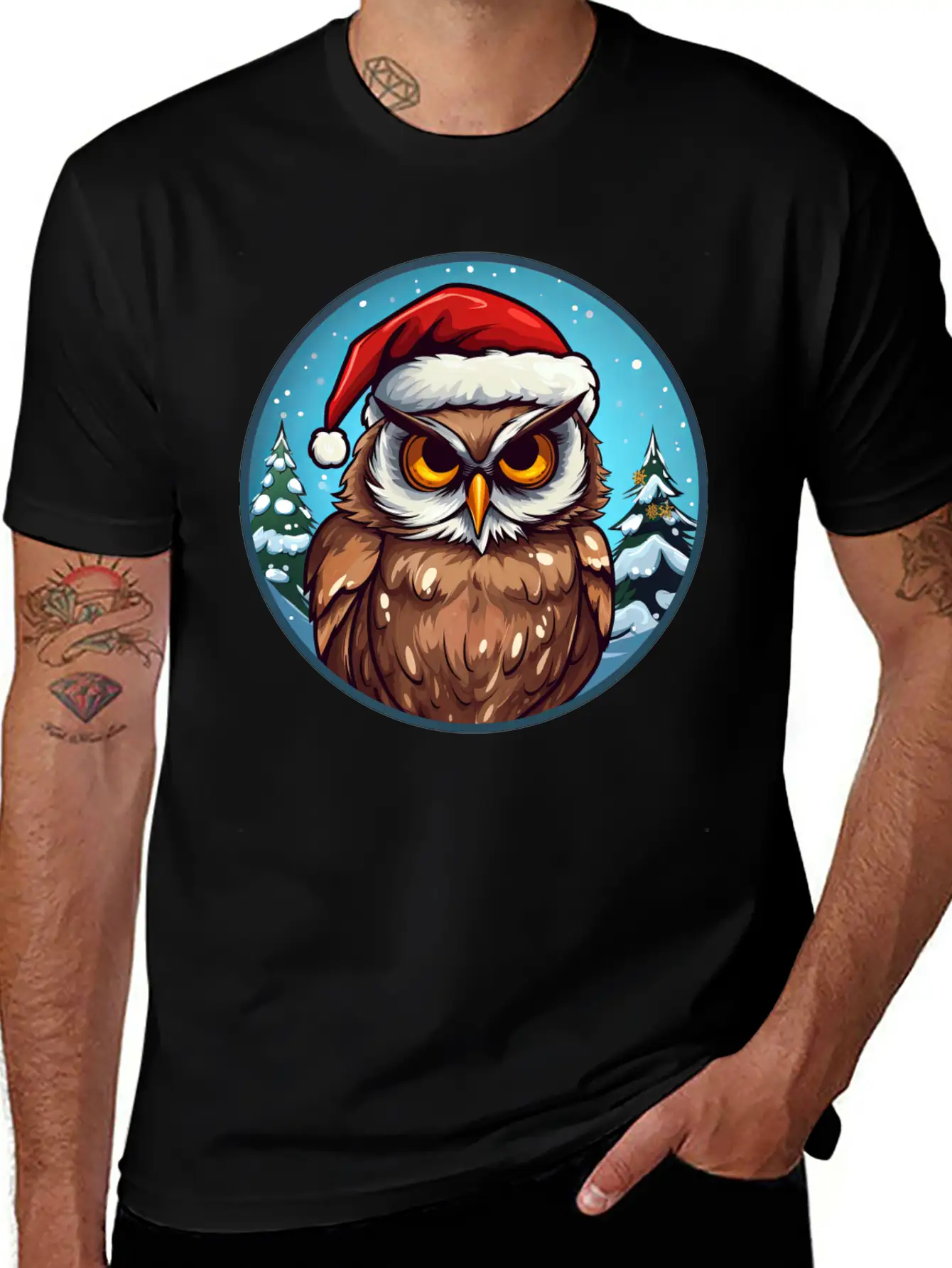 Owls Christmas Soft Cotton Short Sleeve Tee – Unisex Wardrobe Staple