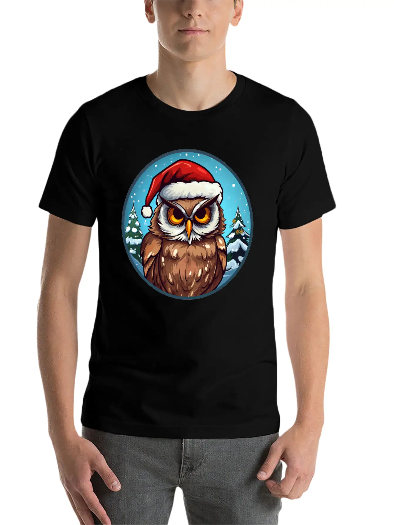 Owls Christmas Soft Cotton Short Sleeve Tee – Unisex Wardrobe Staple