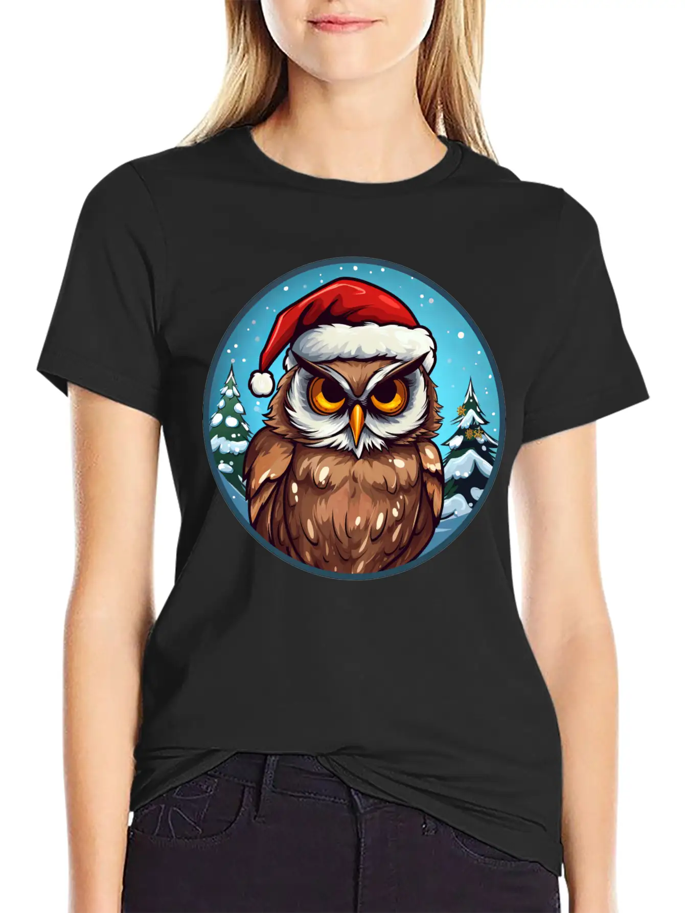 Owls Christmas Soft Cotton Short Sleeve Tee – Unisex Wardrobe Staple