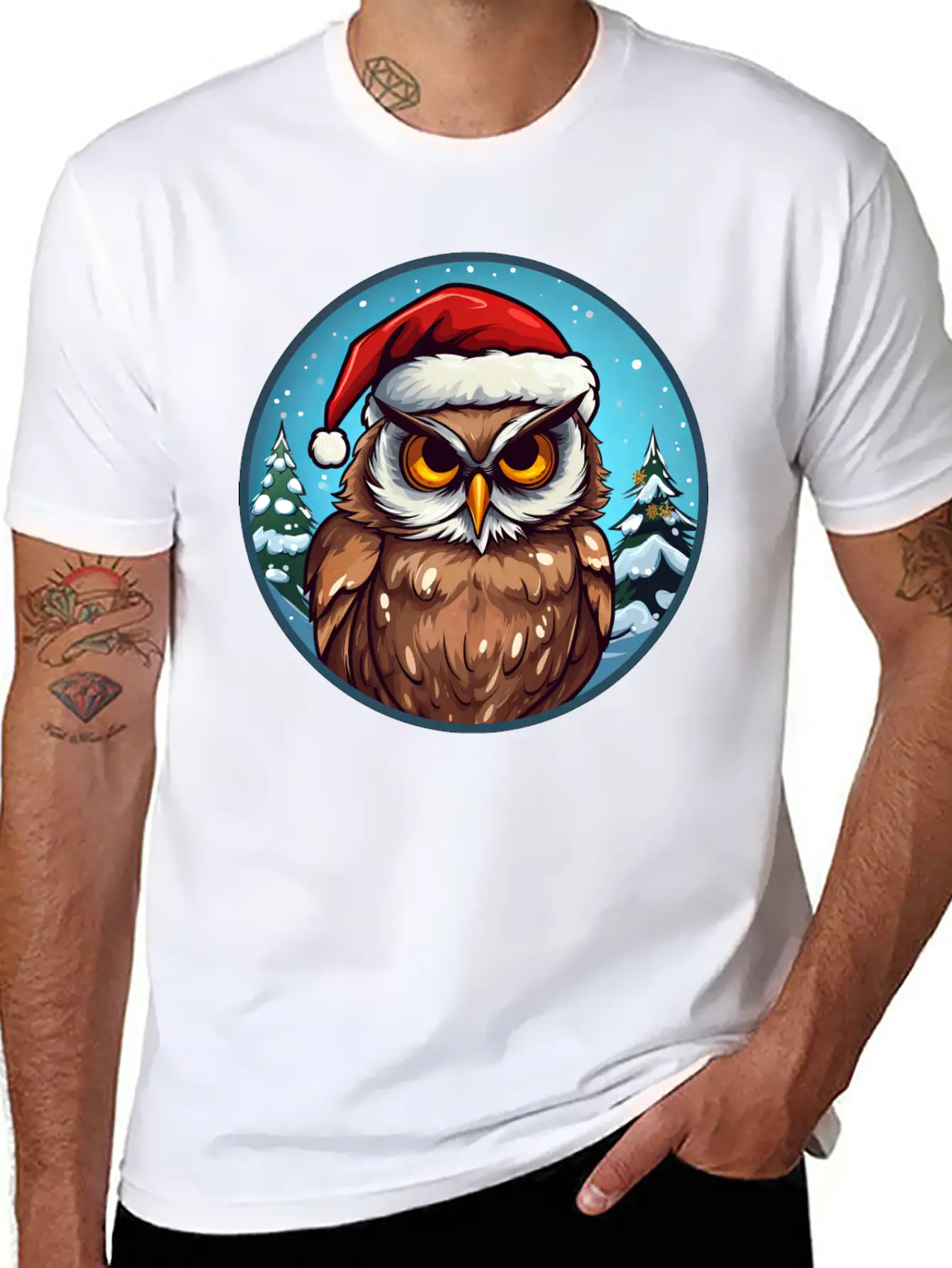 Owls Christmas Soft Cotton Short Sleeve Tee – Unisex Wardrobe Staple