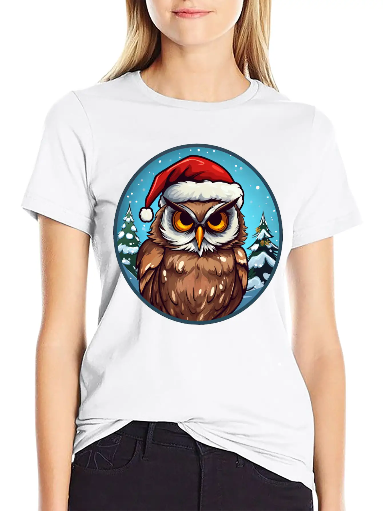 Owls Christmas Soft Cotton Short Sleeve Tee – Unisex Wardrobe Staple