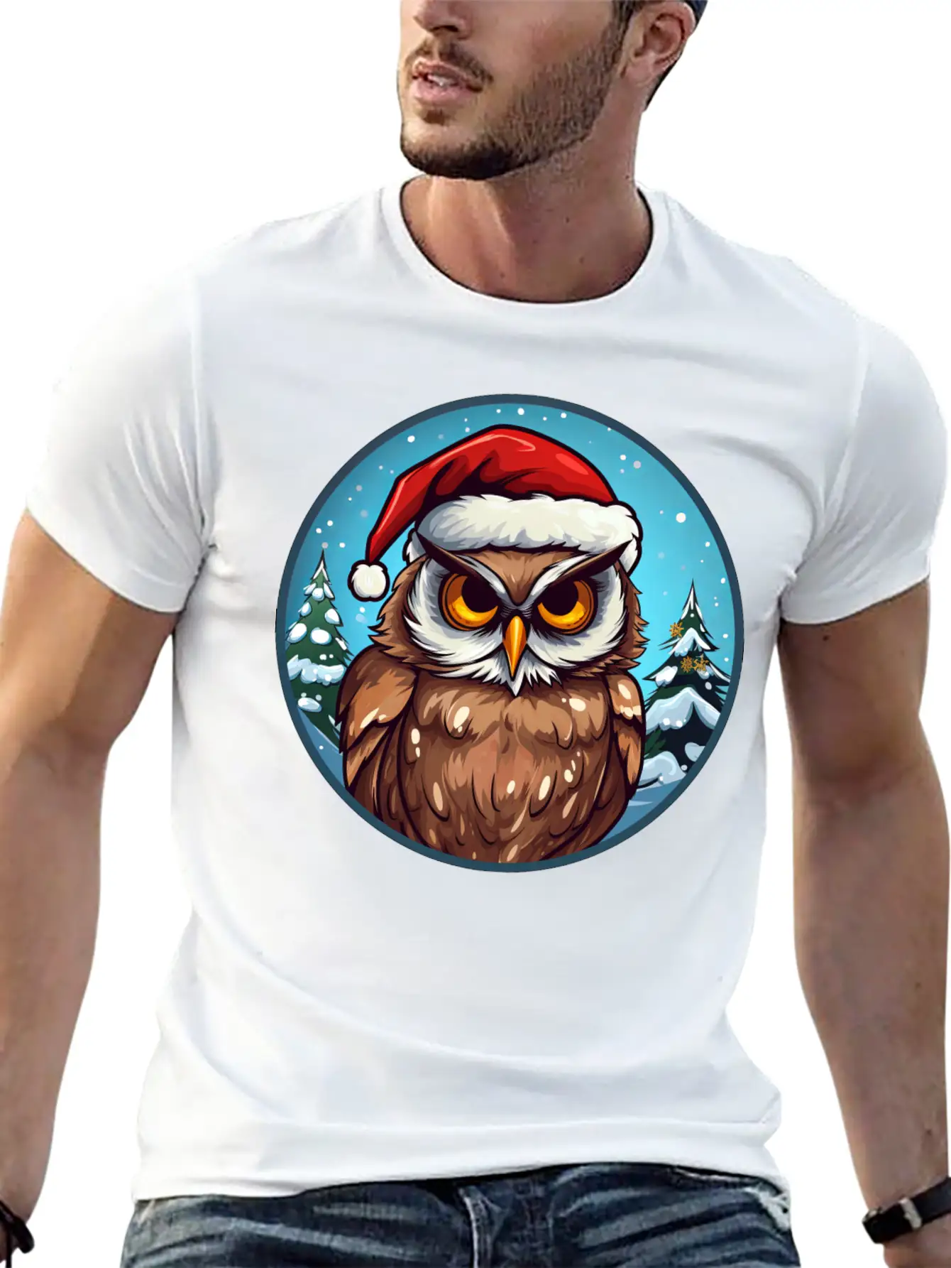 Owls Christmas Soft Cotton Short Sleeve Tee – Unisex Wardrobe Staple