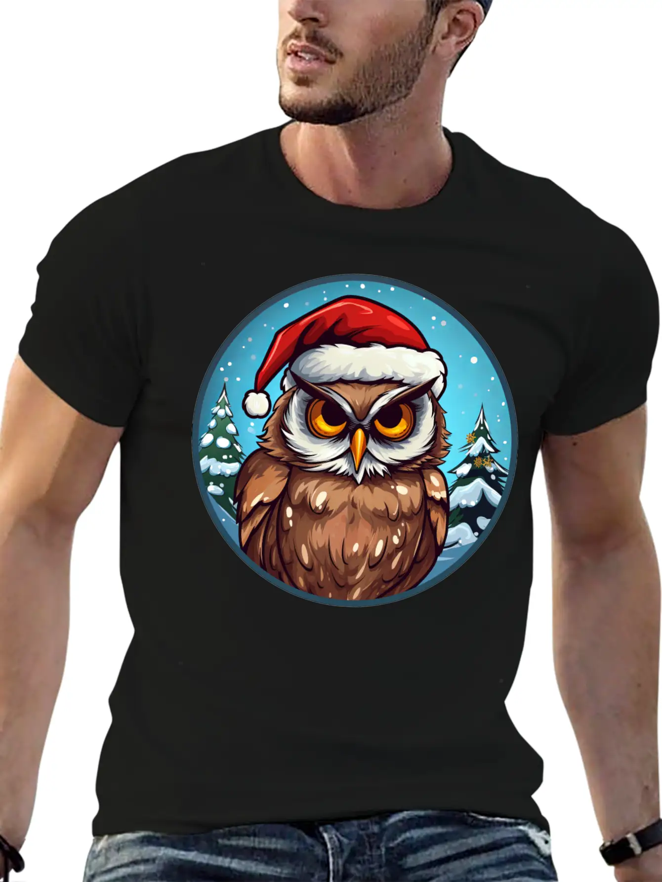 Owls Christmas Soft Cotton Short Sleeve Tee – Unisex Wardrobe Staple
