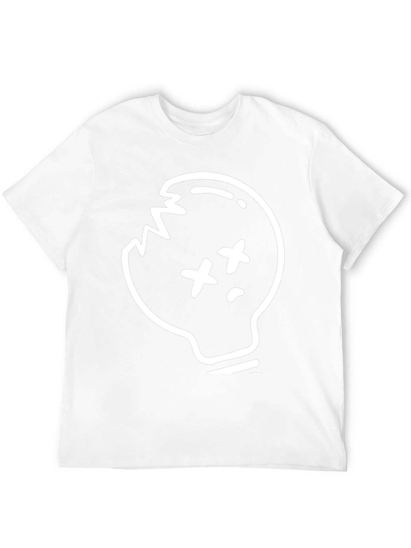 Skull Light Bulb Graphic T-Shirt - Trendy Design