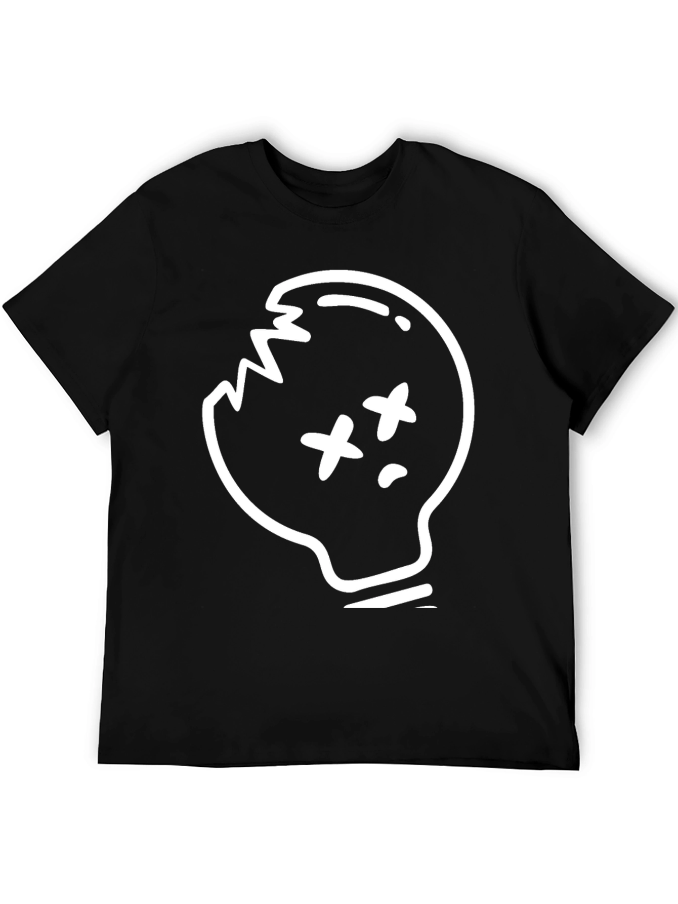Skull Light Bulb Graphic T-Shirt - Trendy Design