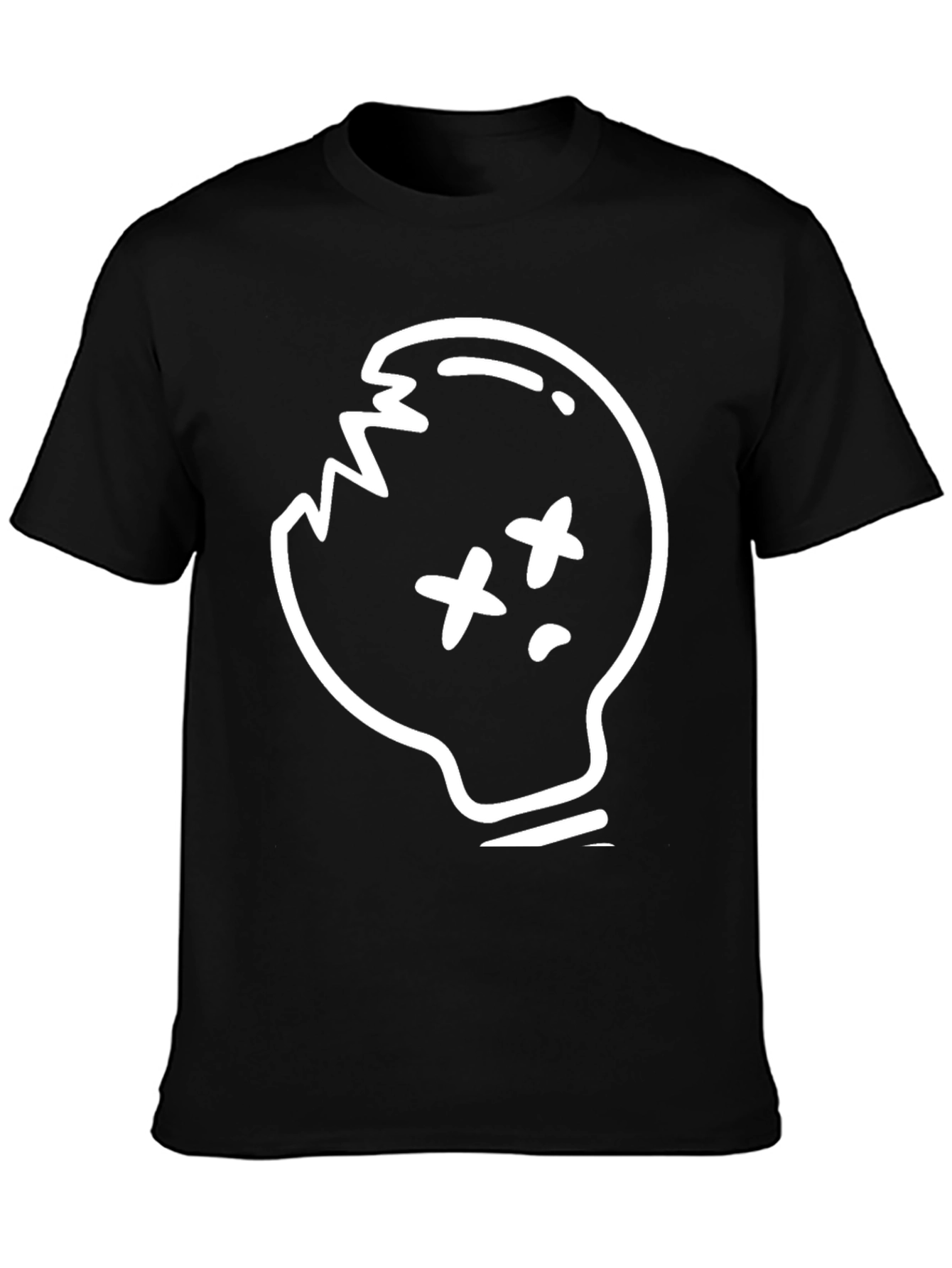 Skull Light Bulb Graphic T-Shirt - Trendy Design