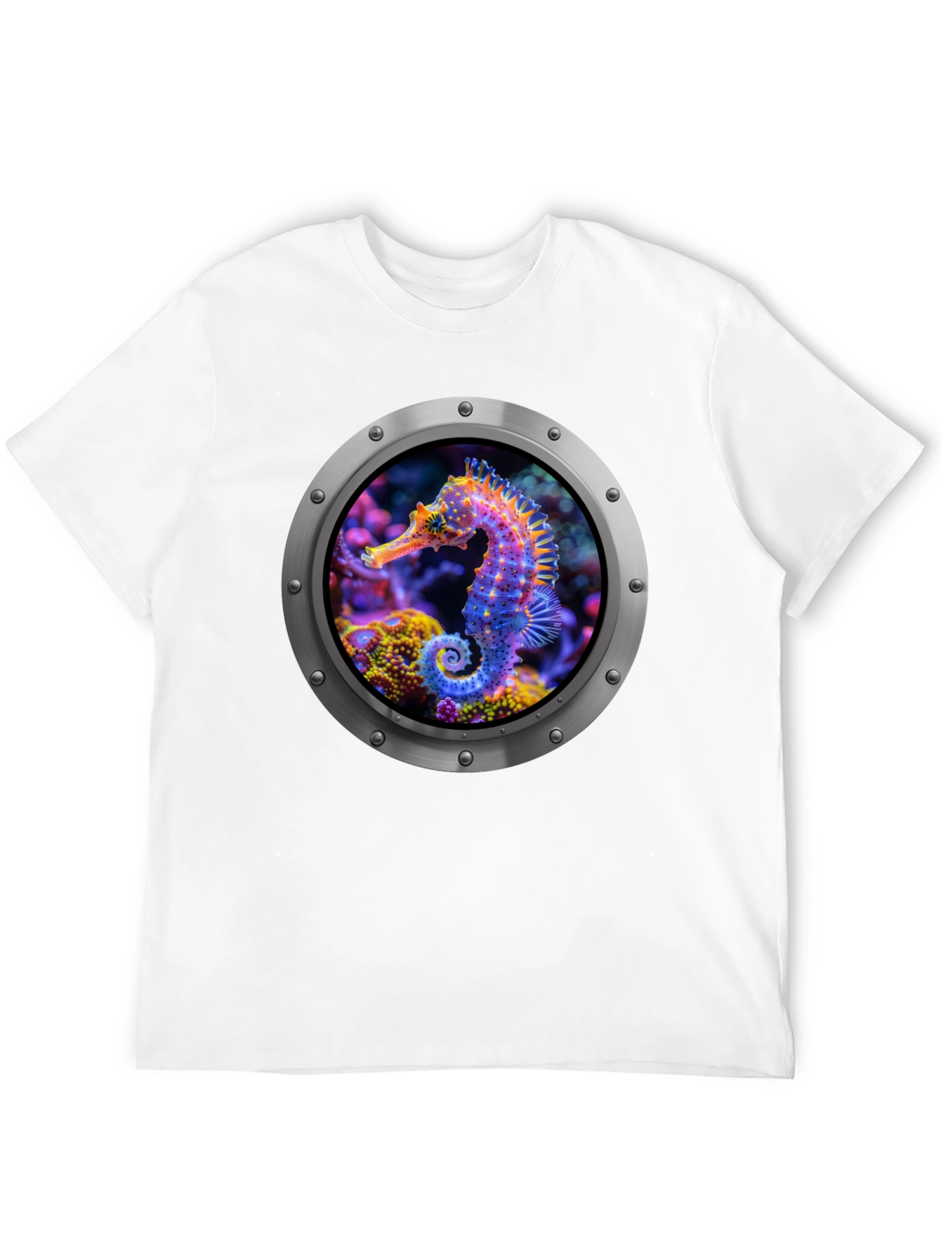 Seahorse Porthole Graphic T-Shirt