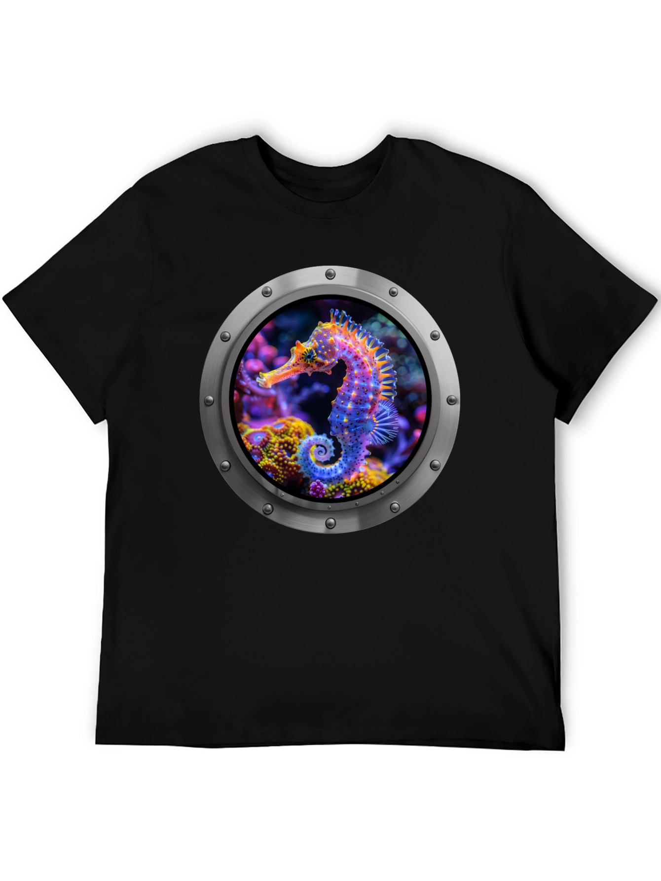 Seahorse Porthole Graphic T-Shirt